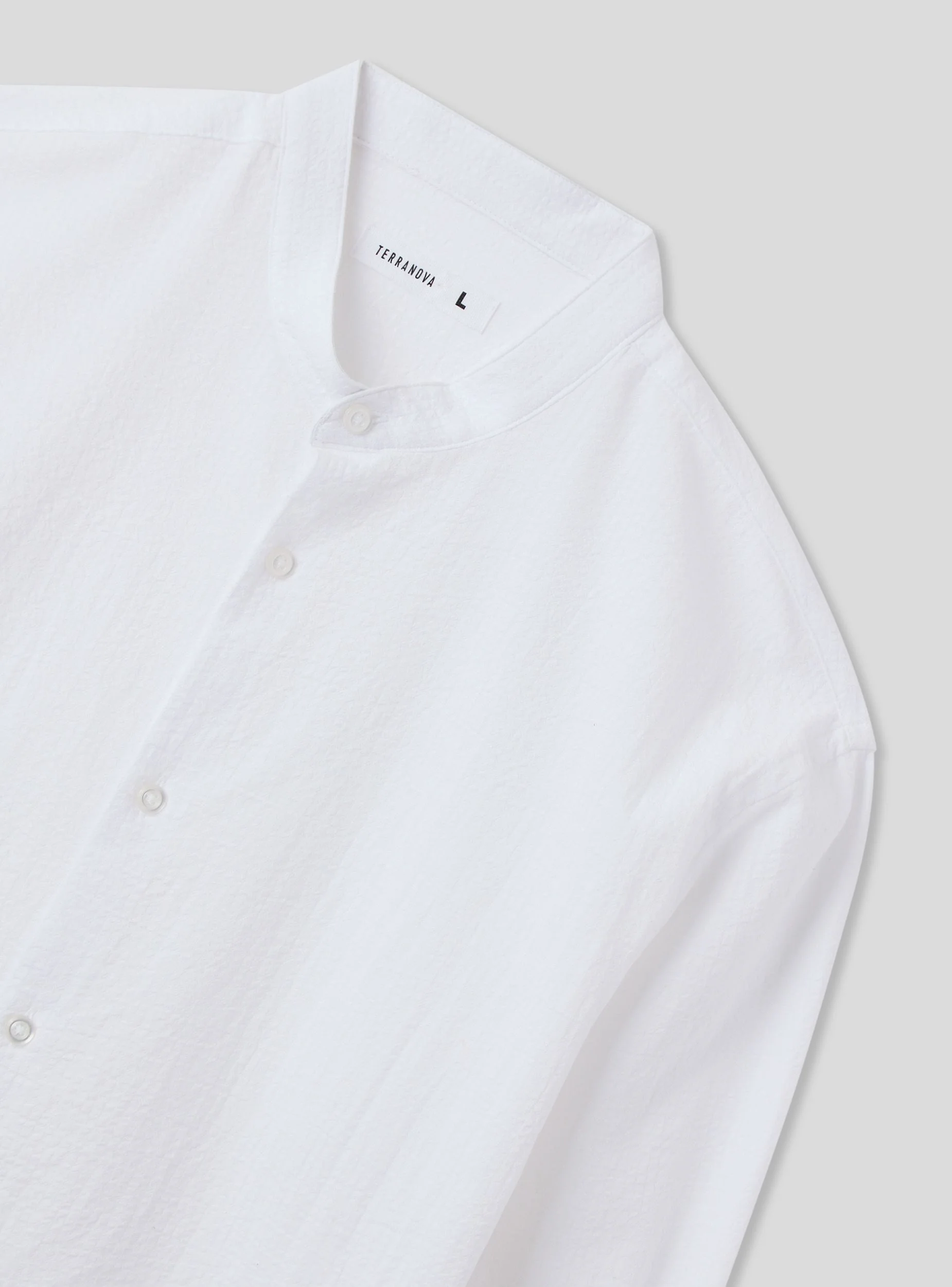 Camicia coreana tinta unita - Image 4