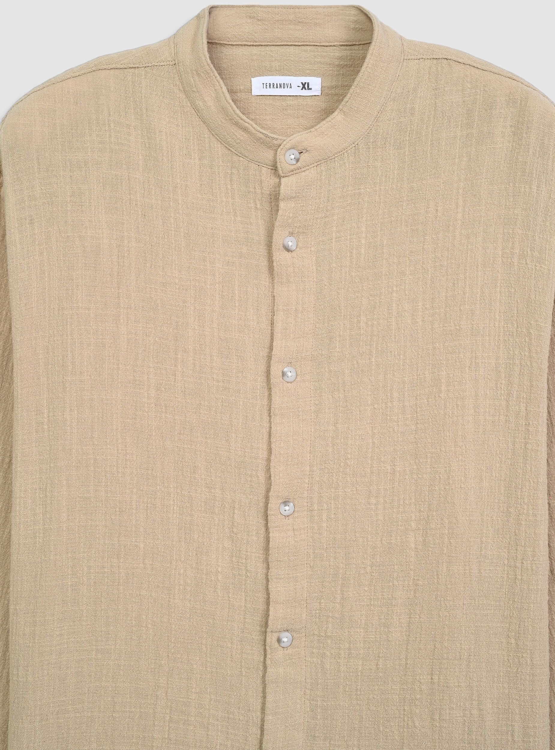 Camicia coreana tinta unita - Image 6
