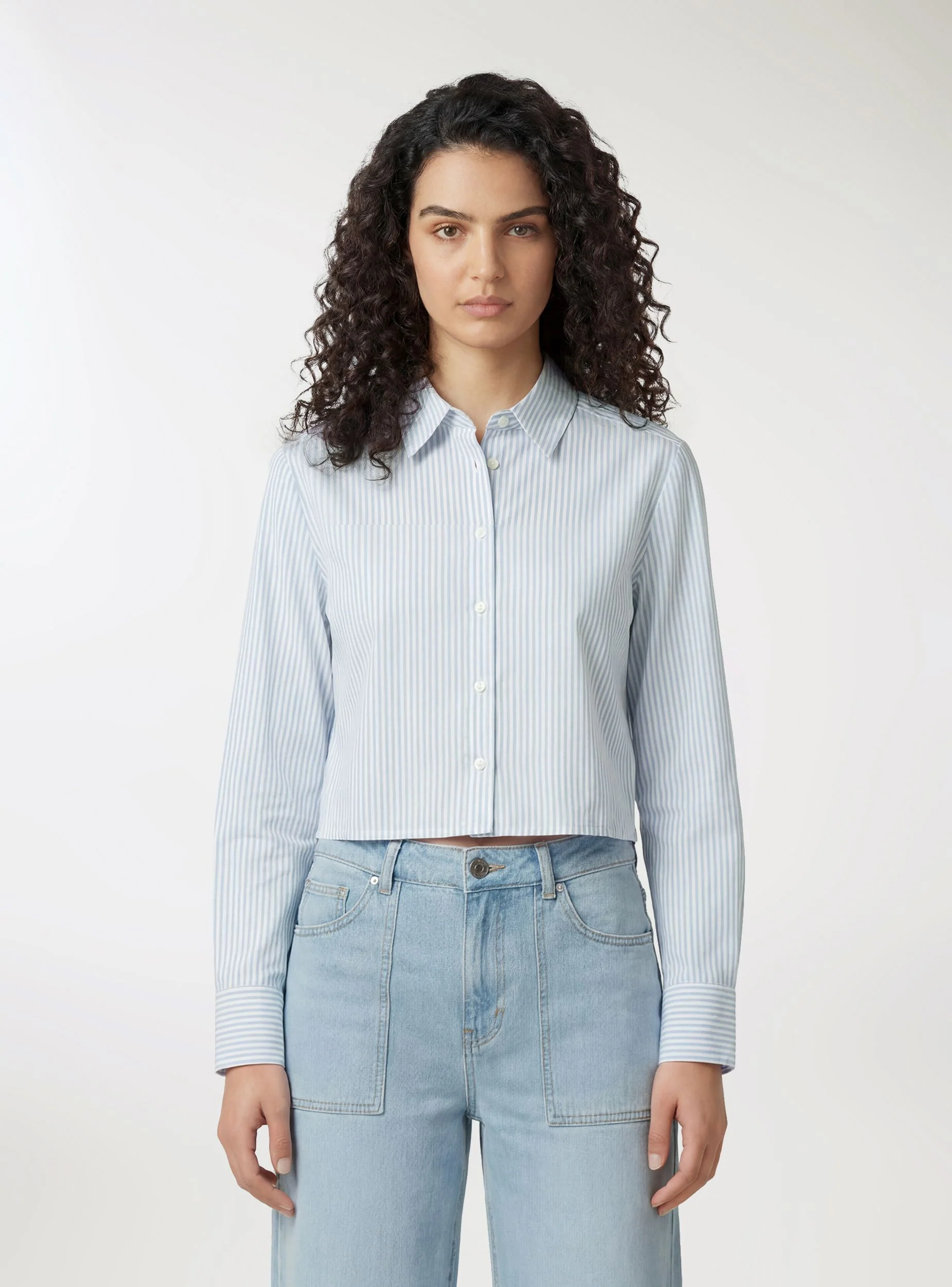 Camicia crop a righe - Image 4