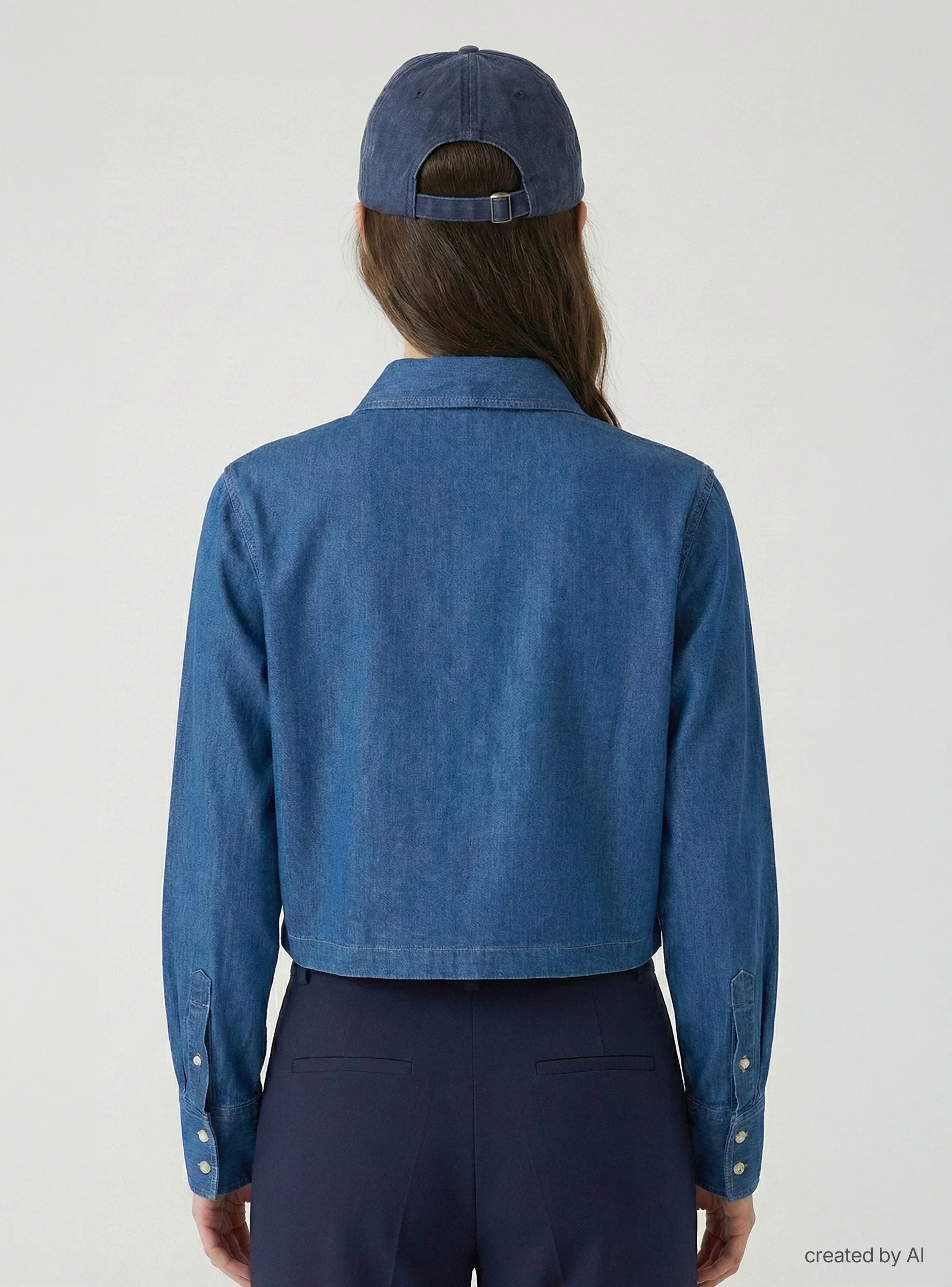 Camicia crop con bottoni - Image 3