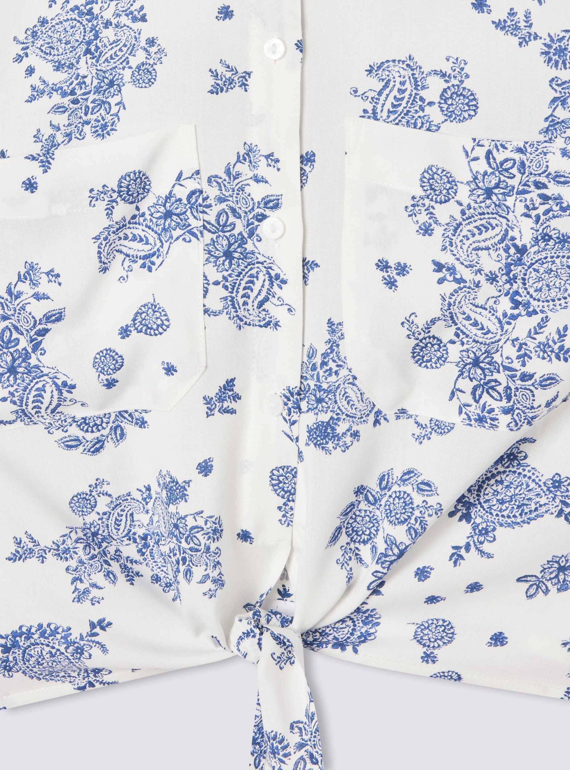 Camicia crop con nodo a fantasia - Image 7