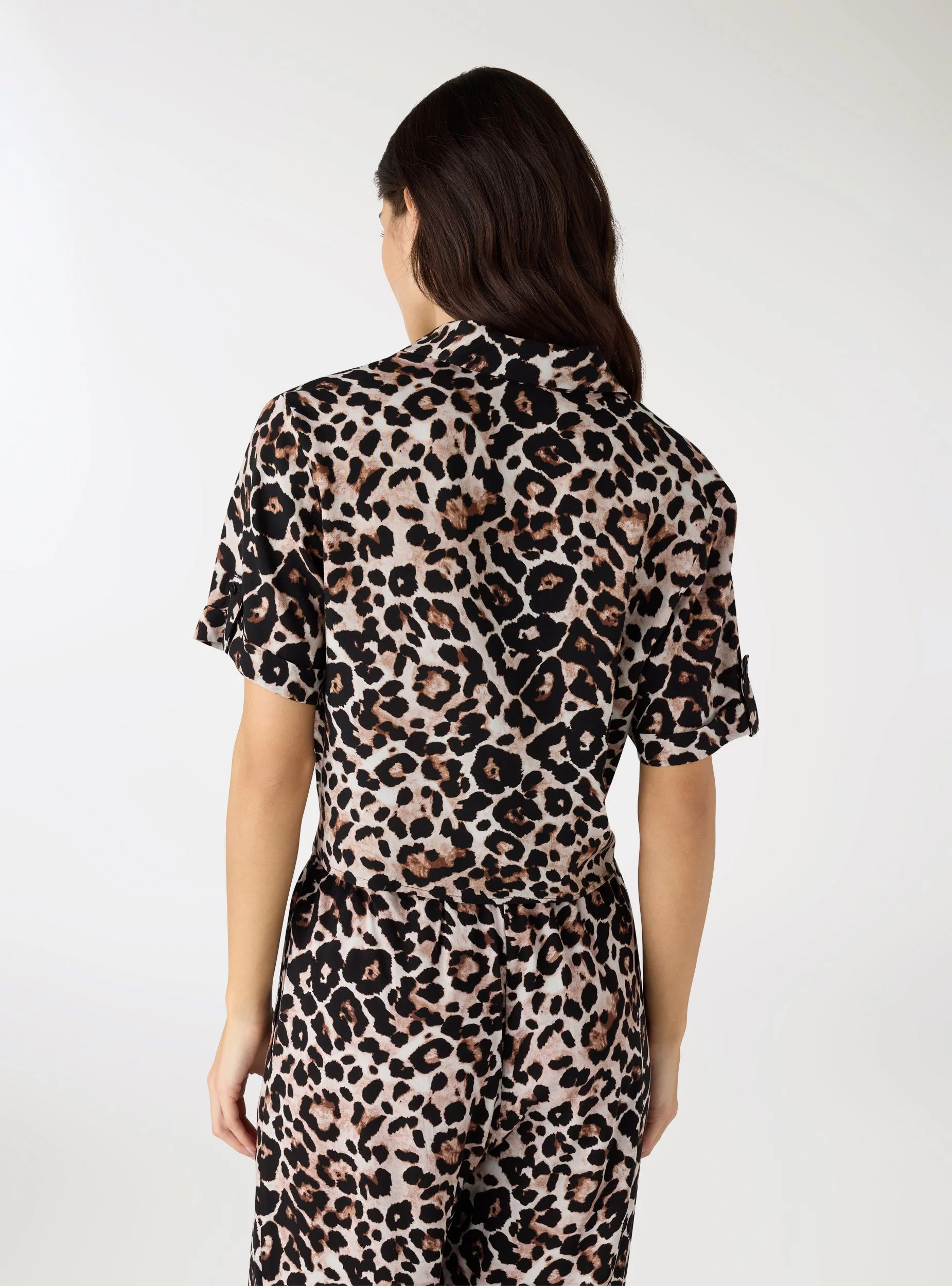 Camicia crop con nodo animalier - Image 3
