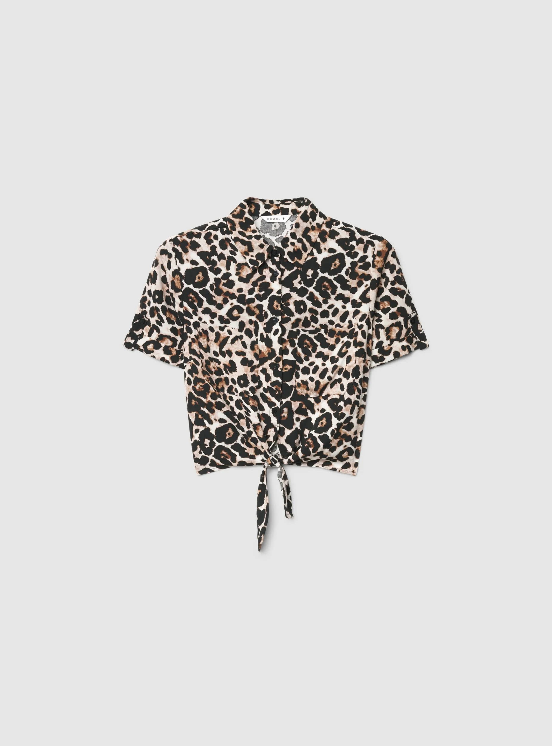 Camicia crop con nodo animalier - Image 7