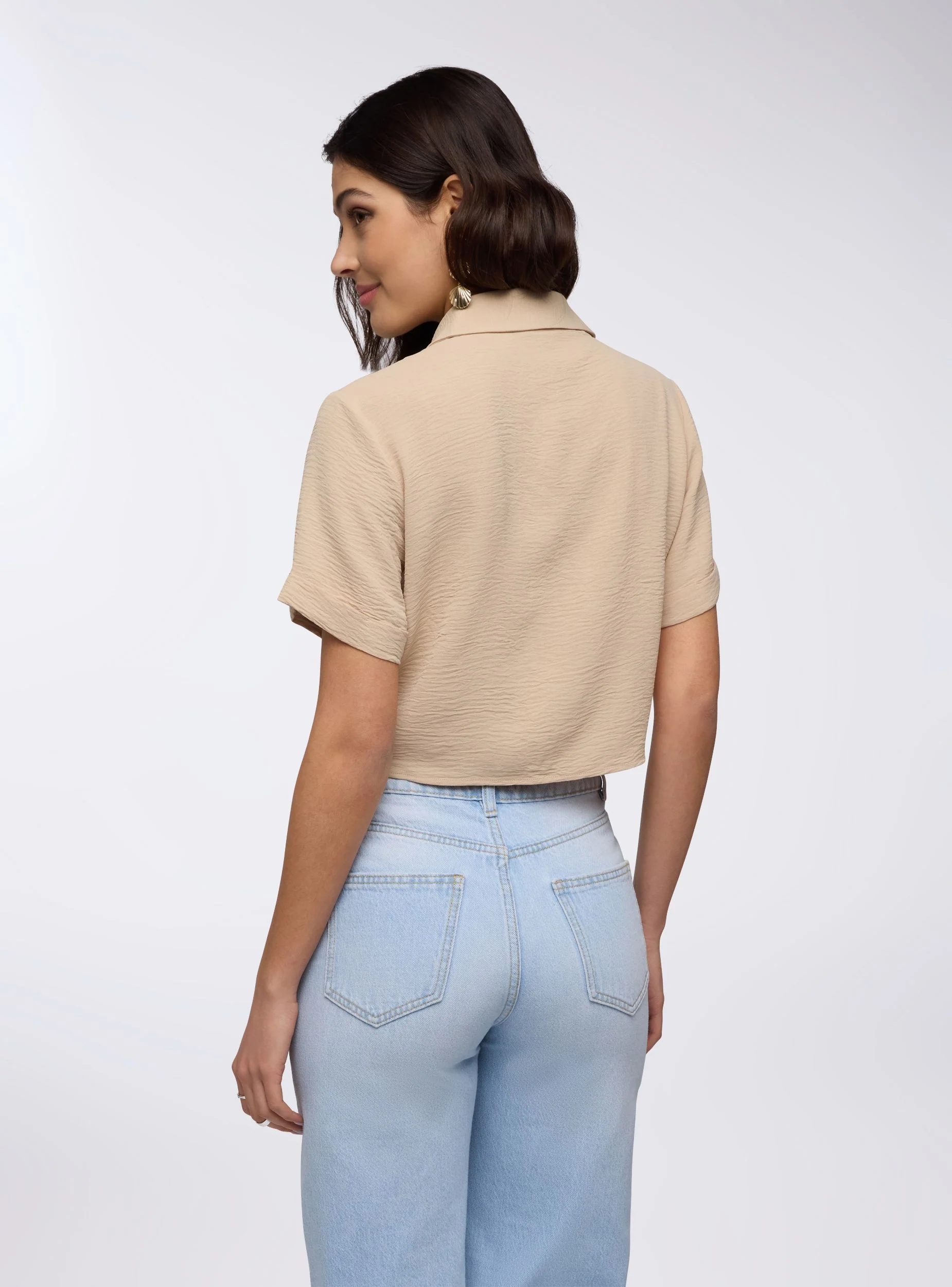 Camicia crop con nodo - Image 2