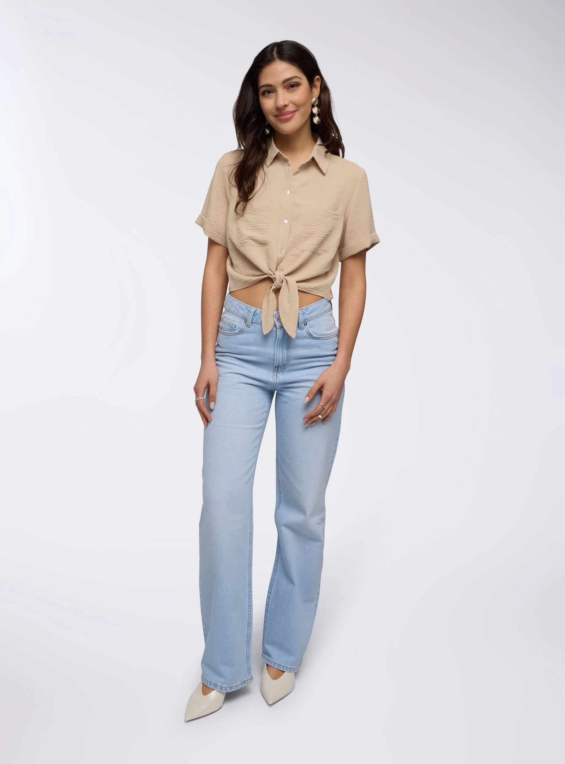 Camicia crop con nodo - Image 3