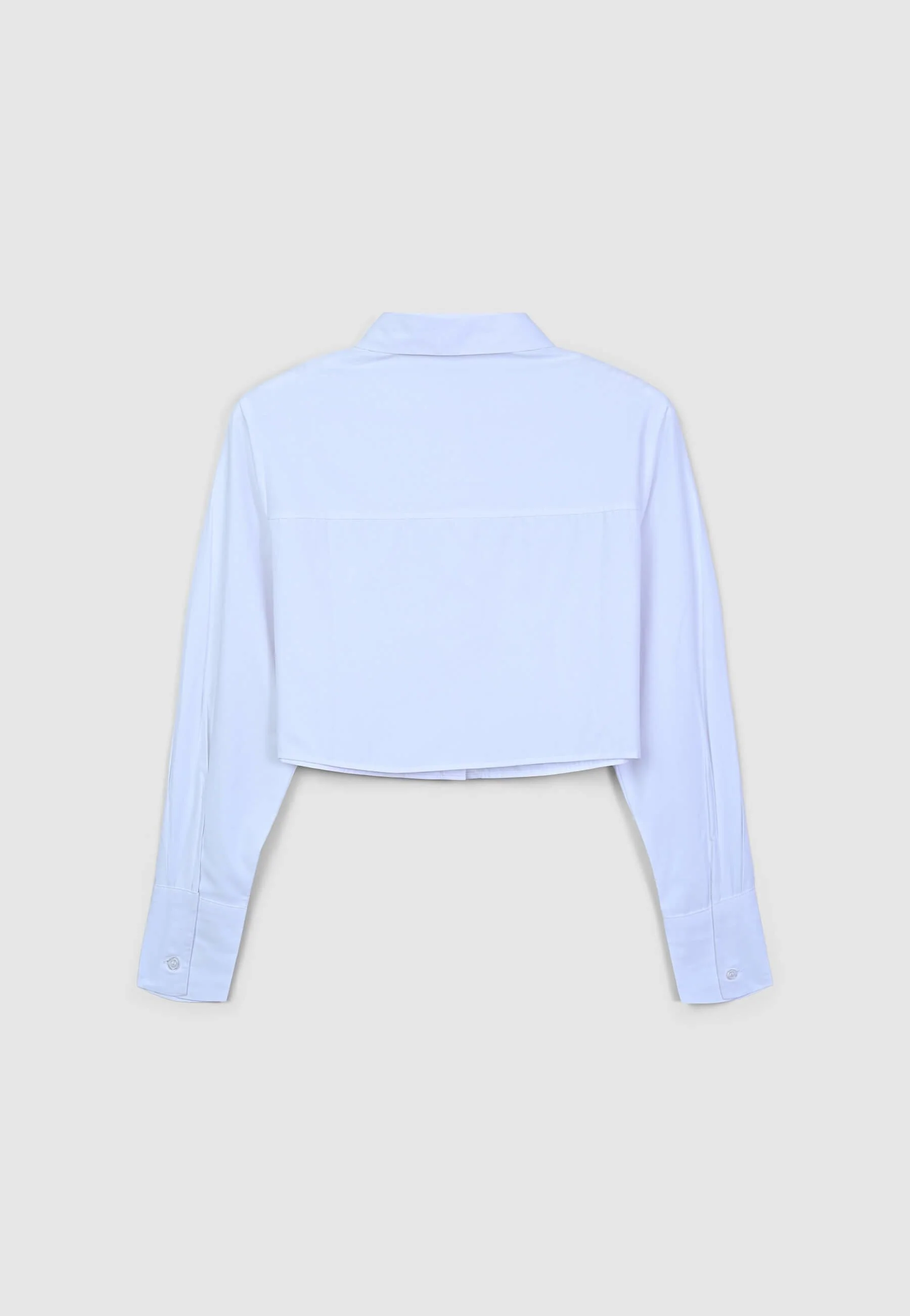 Camicia crop con tasche applicate - Image 5