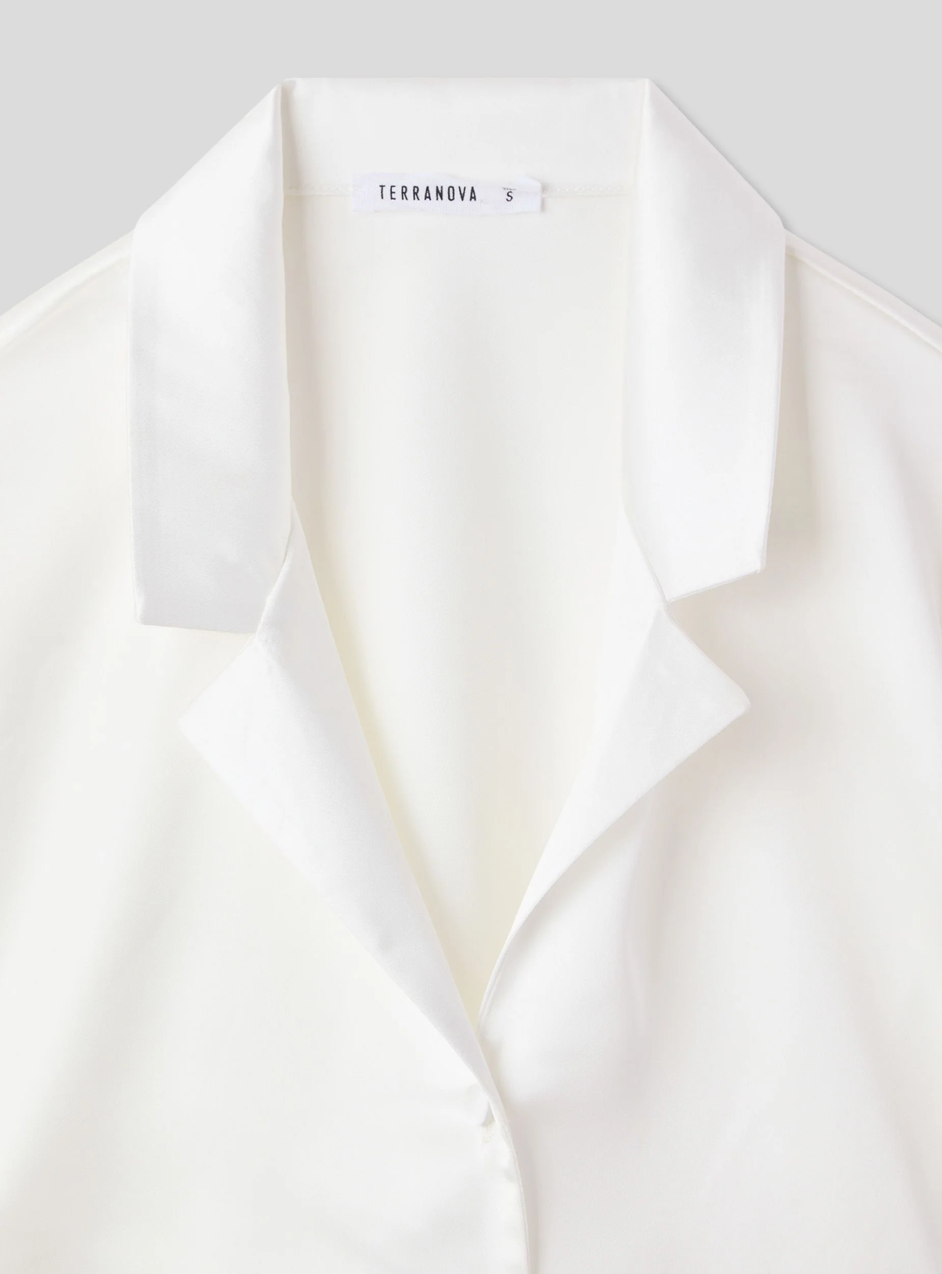 Camicia crop effetto raso - Image 6