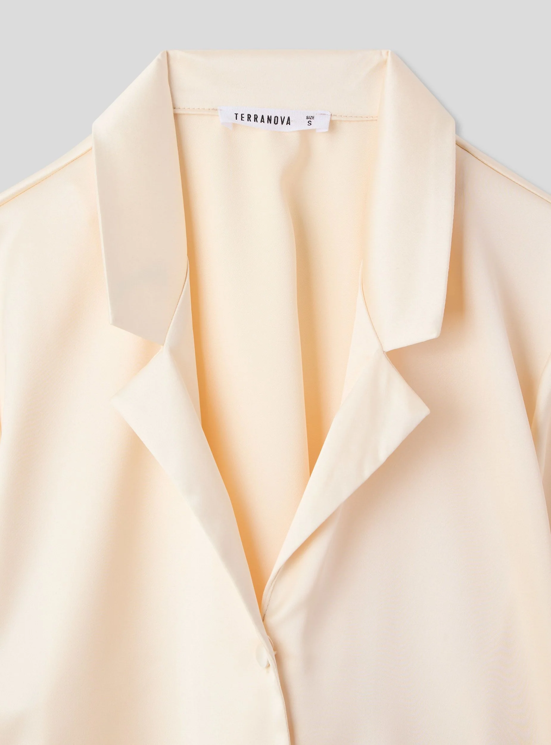 Camicia crop effetto raso - Image 5