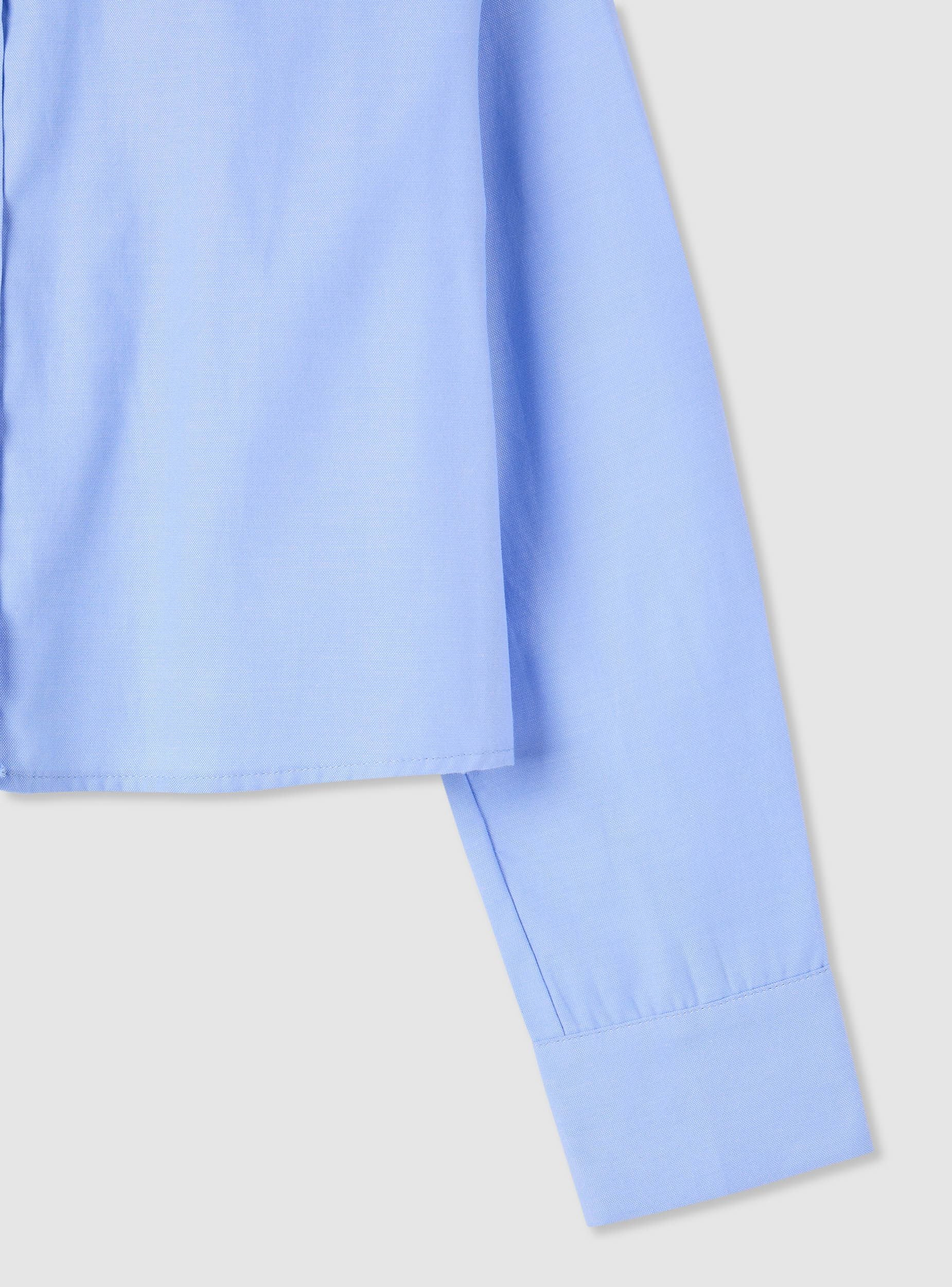 Camicia crop in tinta unita - Image 5