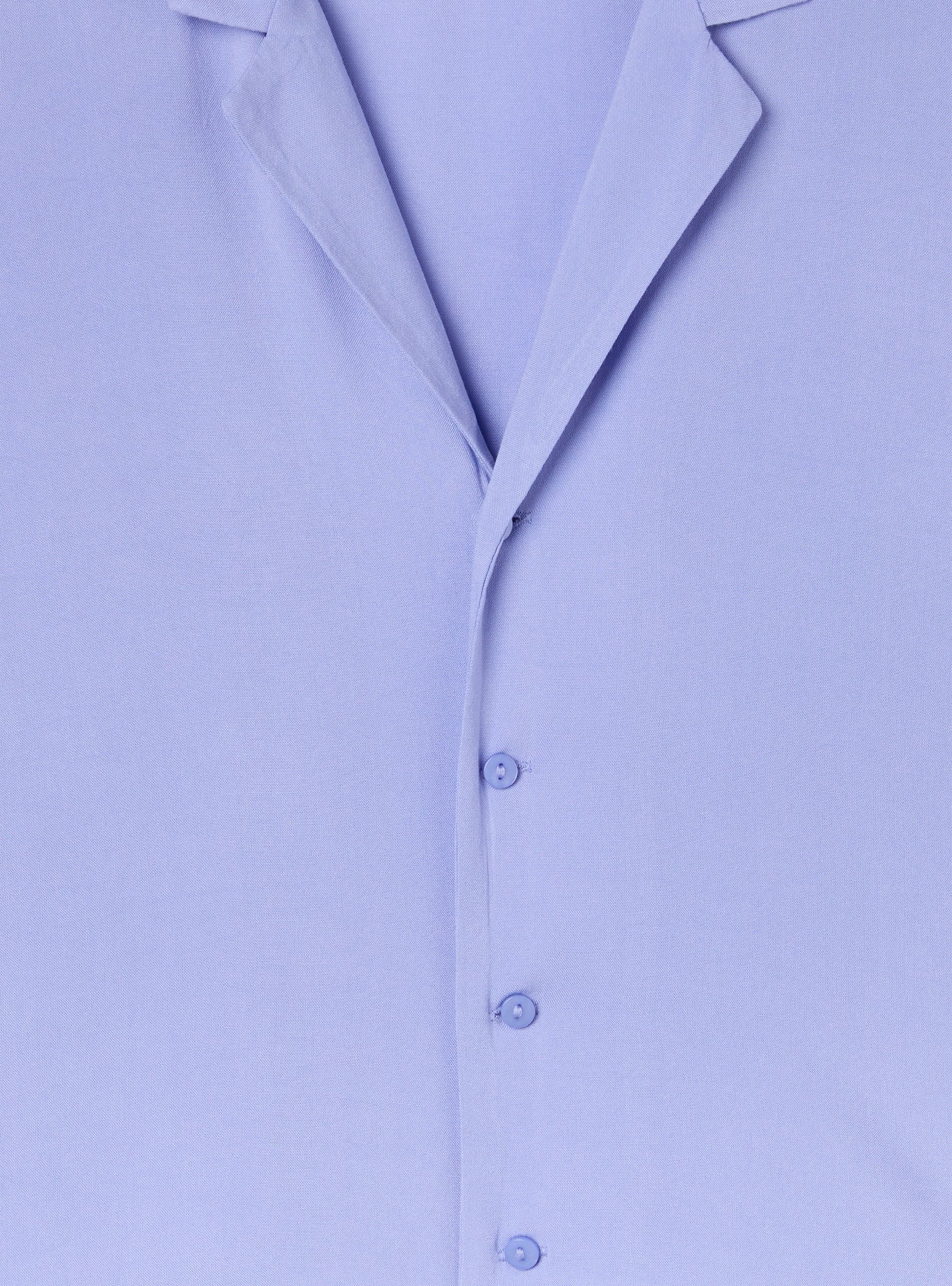 Camicia crop in viscosa con revers - Image 6