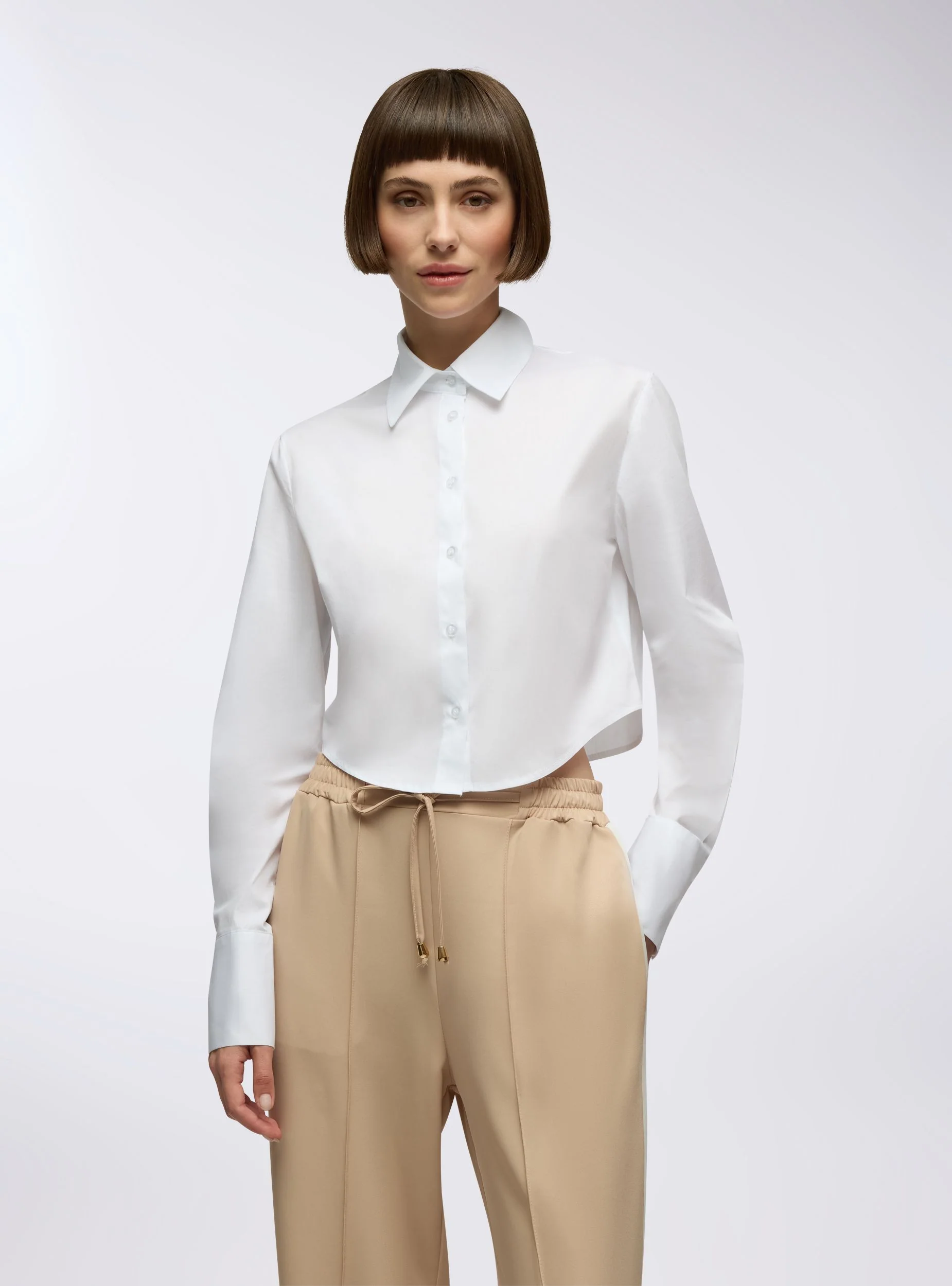 Camicia crop slim fit