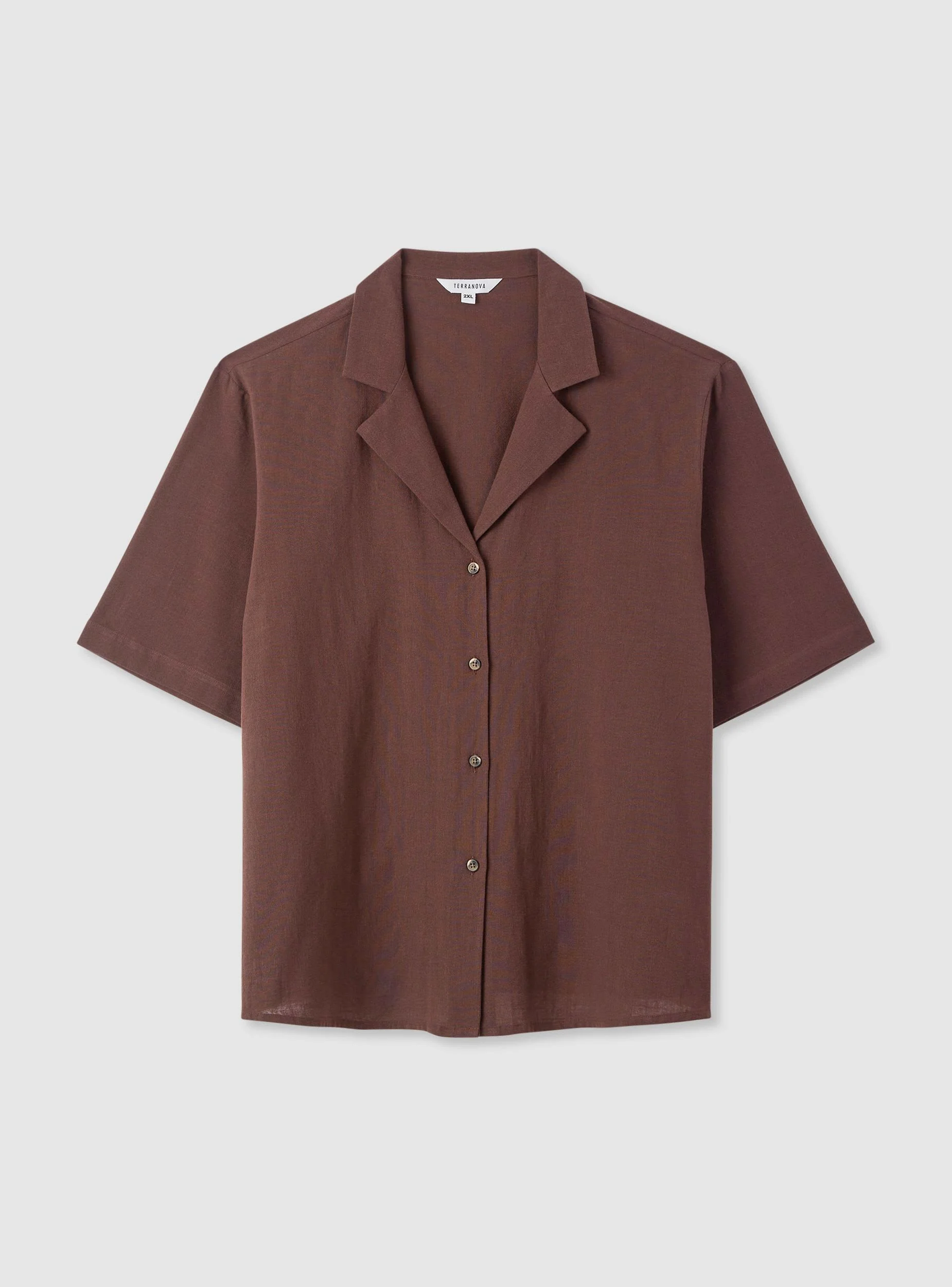 Camicia effetto lino tinta unita - Image 5