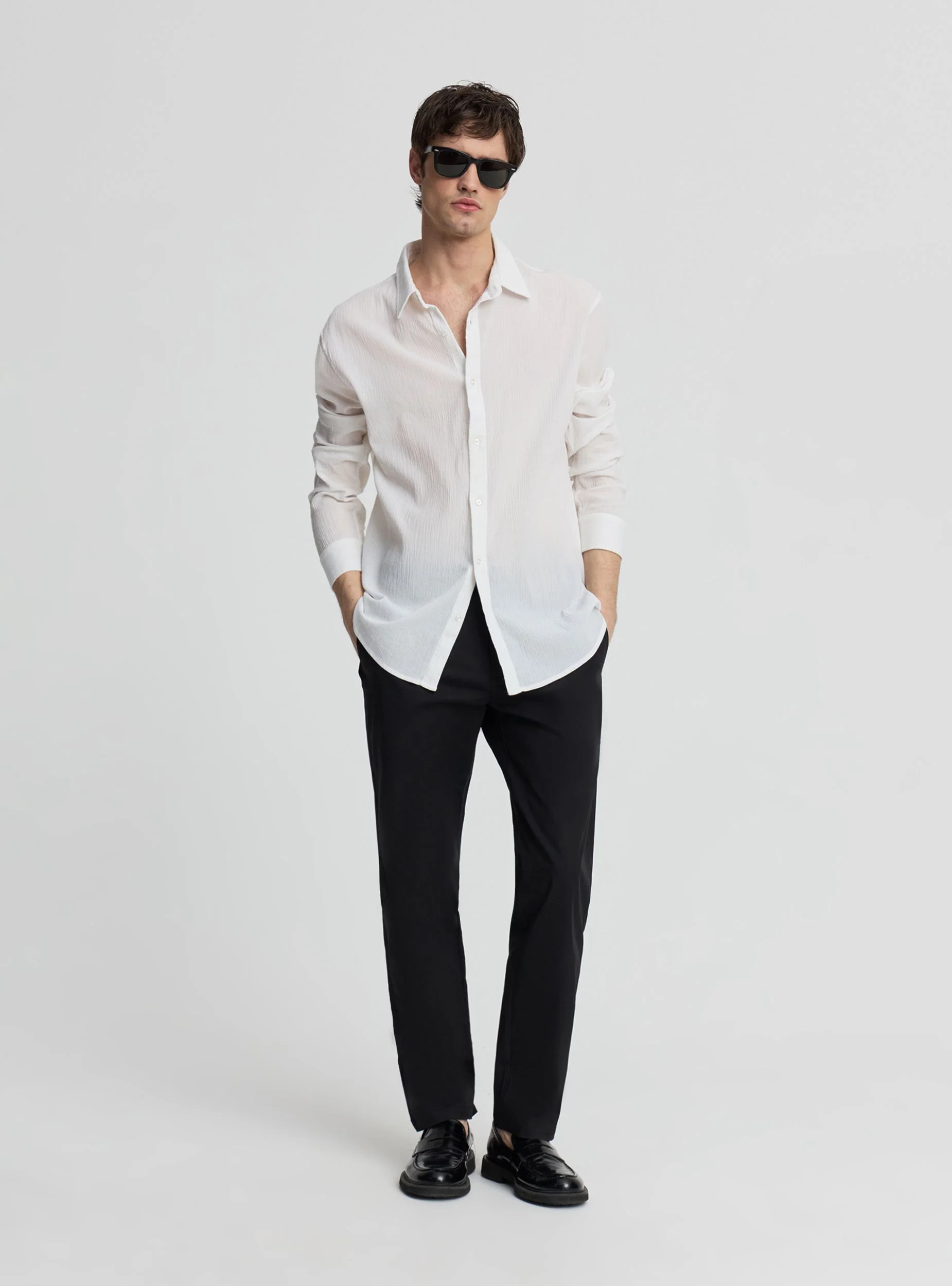 Camicia effetto plissé