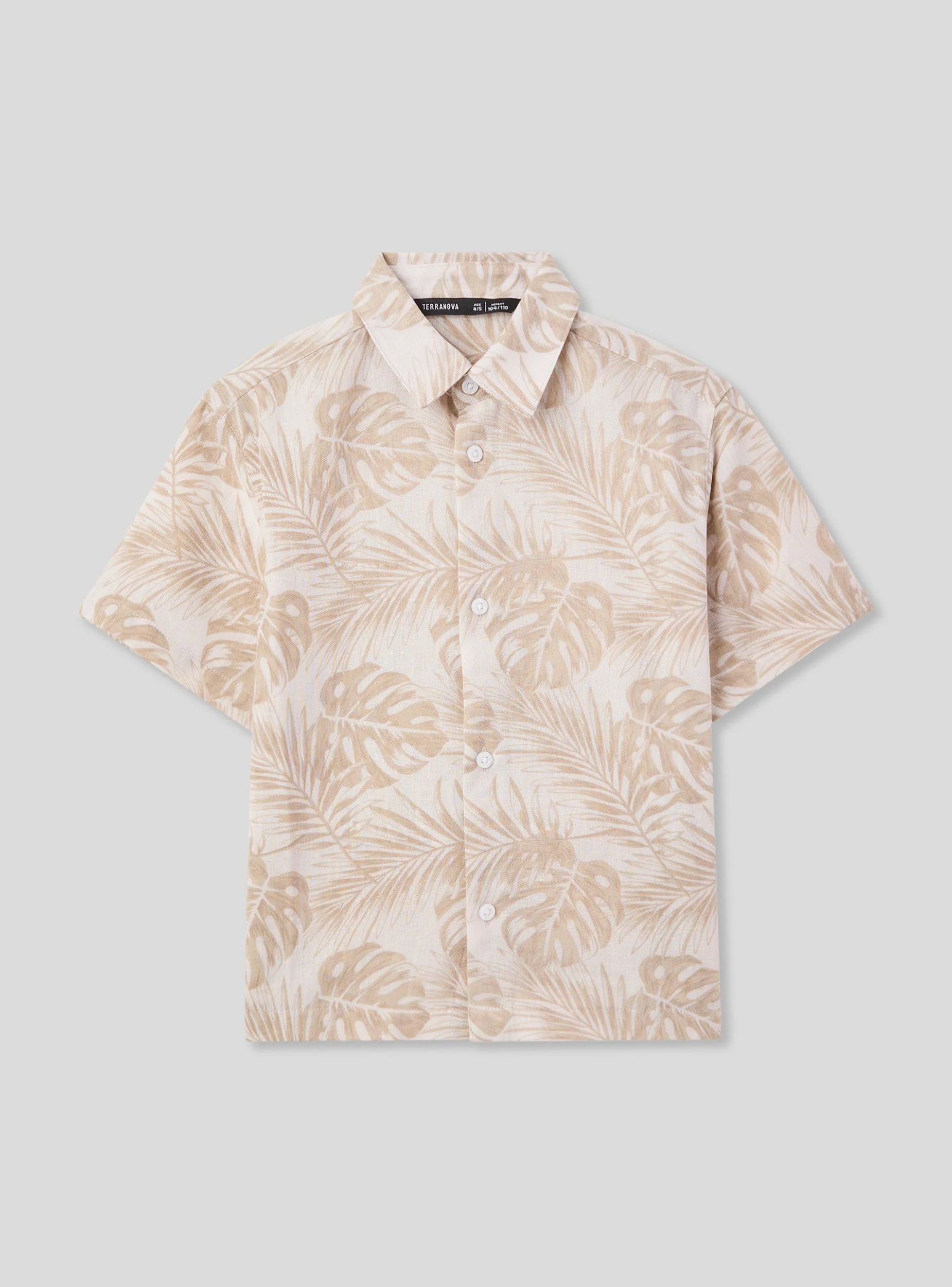 Camicia fantasia foglie tessuto leggero - Image 4