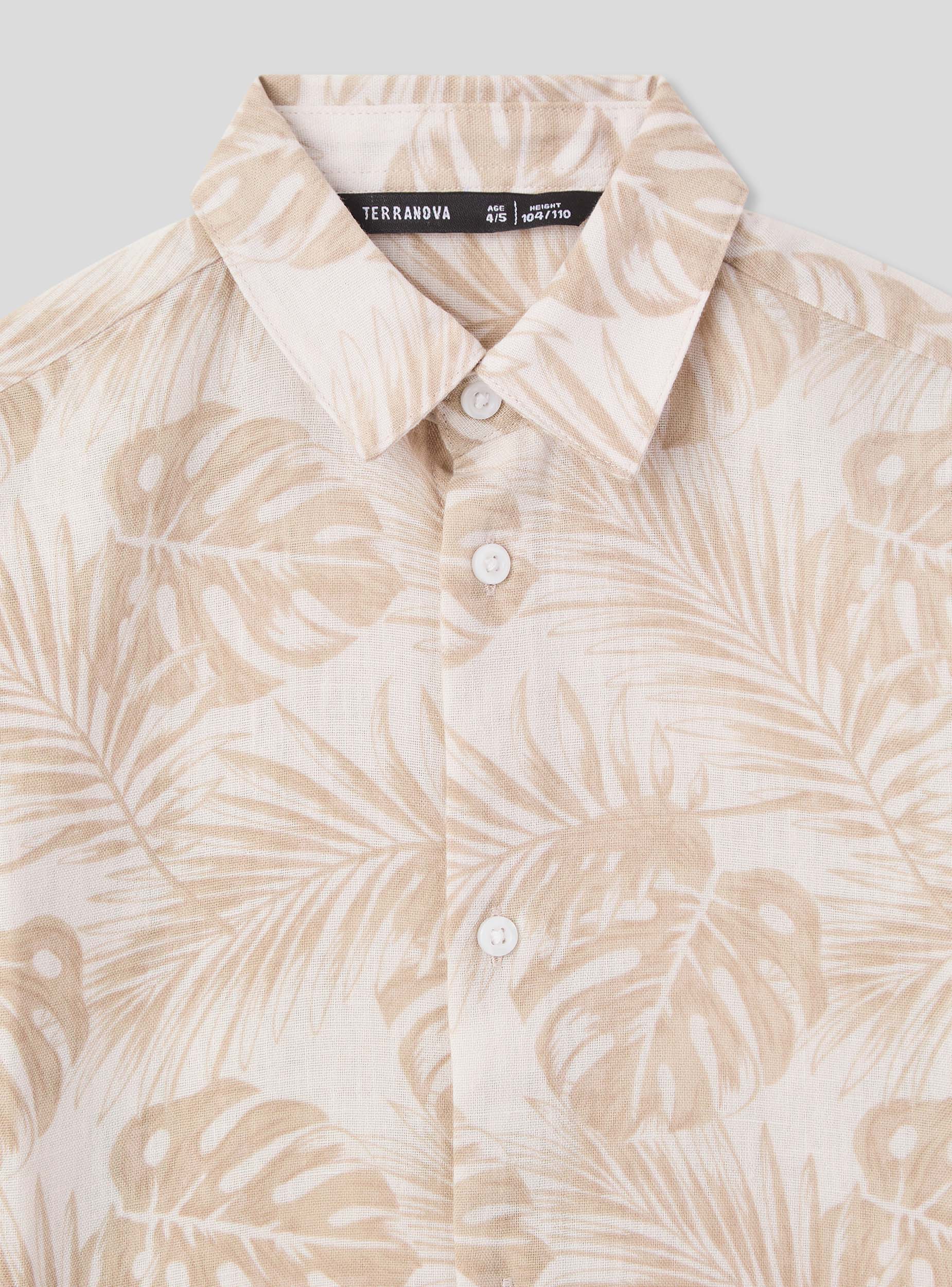 Camicia fantasia foglie tessuto leggero - Image 6