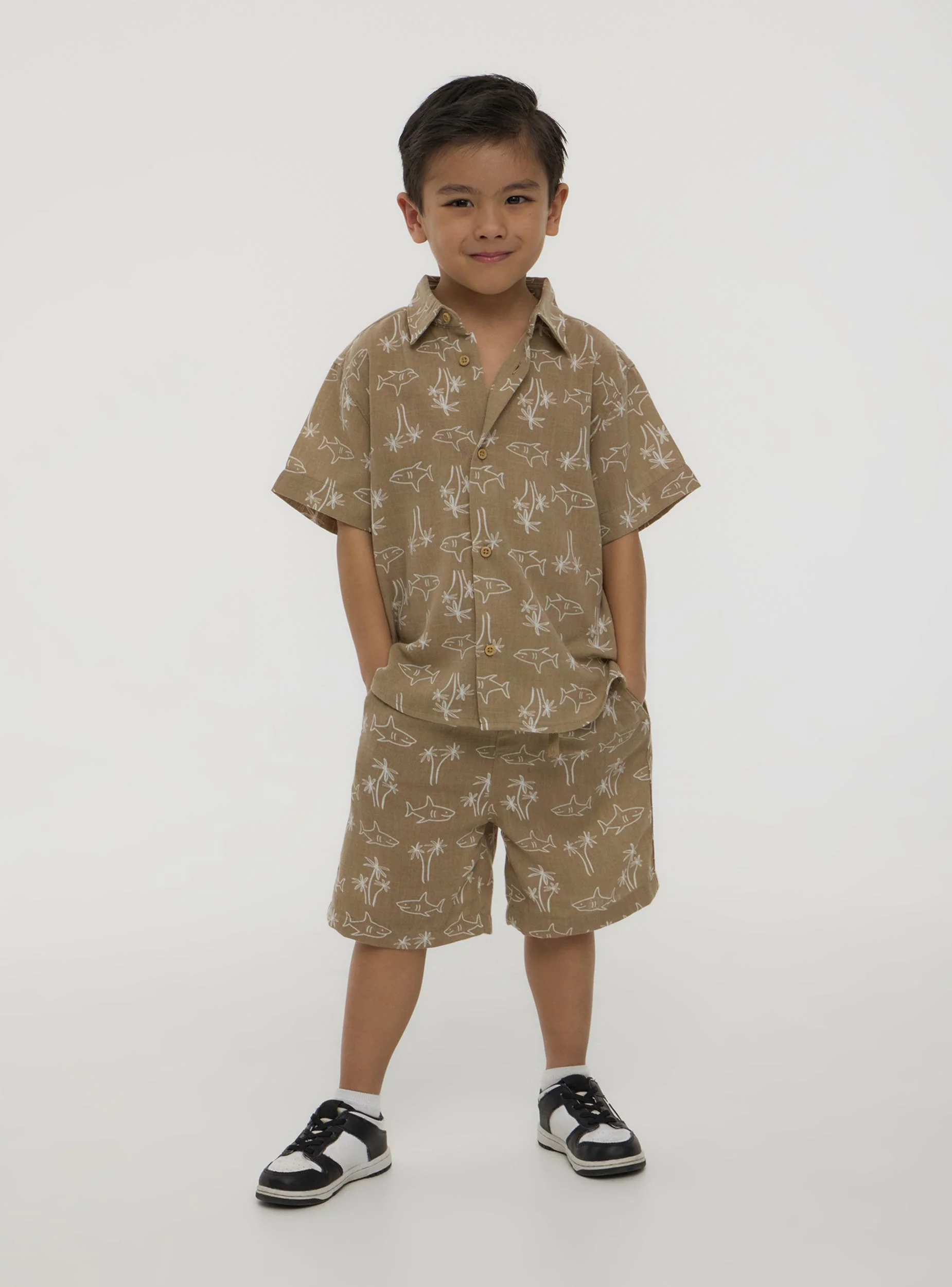 Camicia fantasia squali
