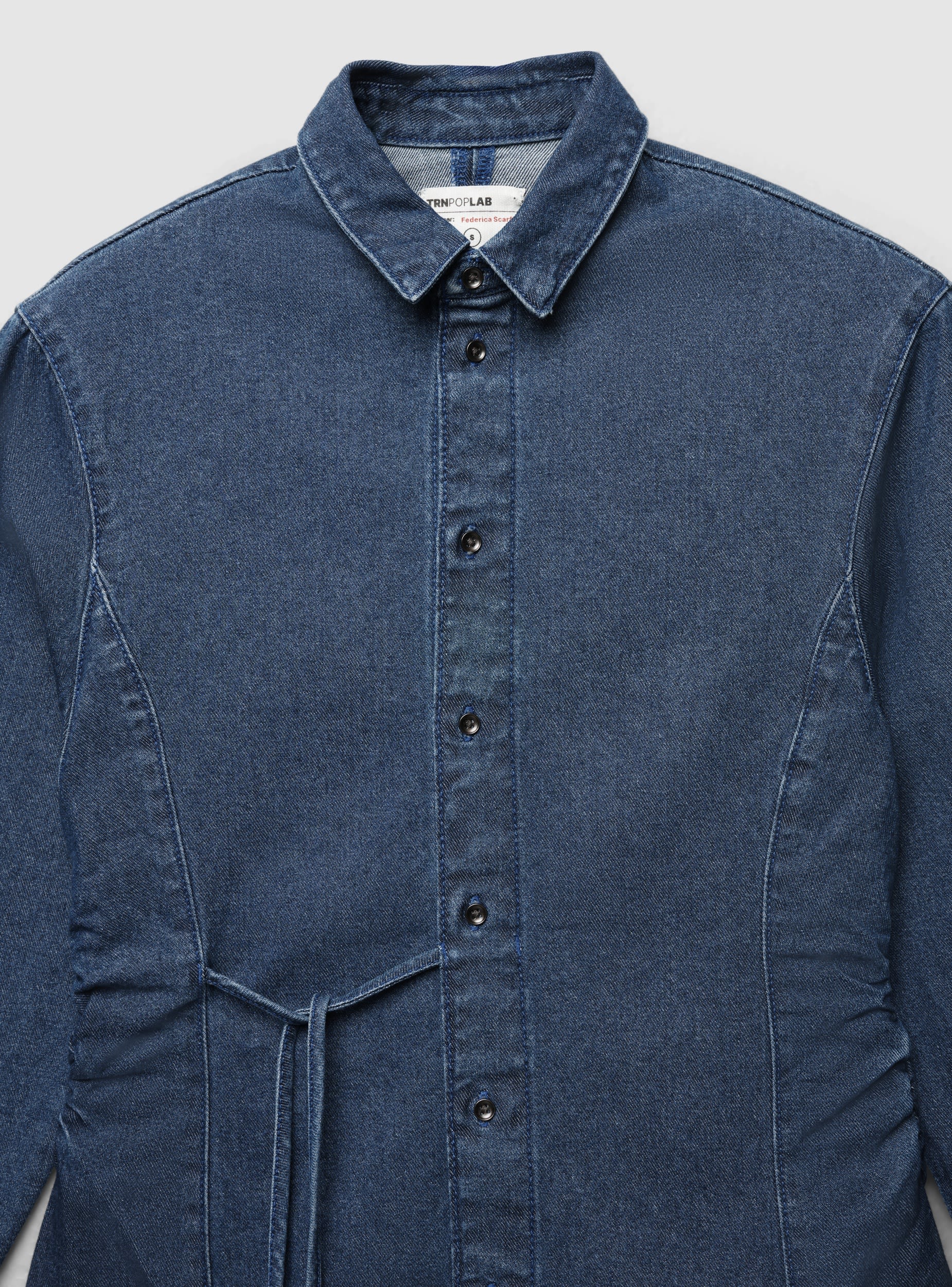 Camicia in denim con coulisse TRNPOPLAB - Image 6