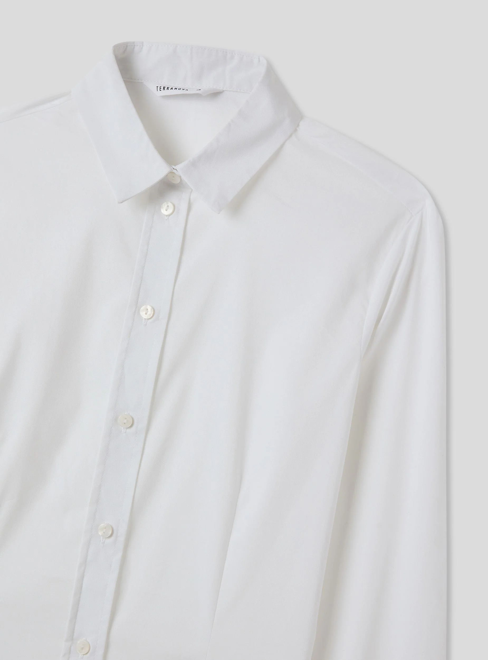 Camicia in popeline a tinta unita - Image 6