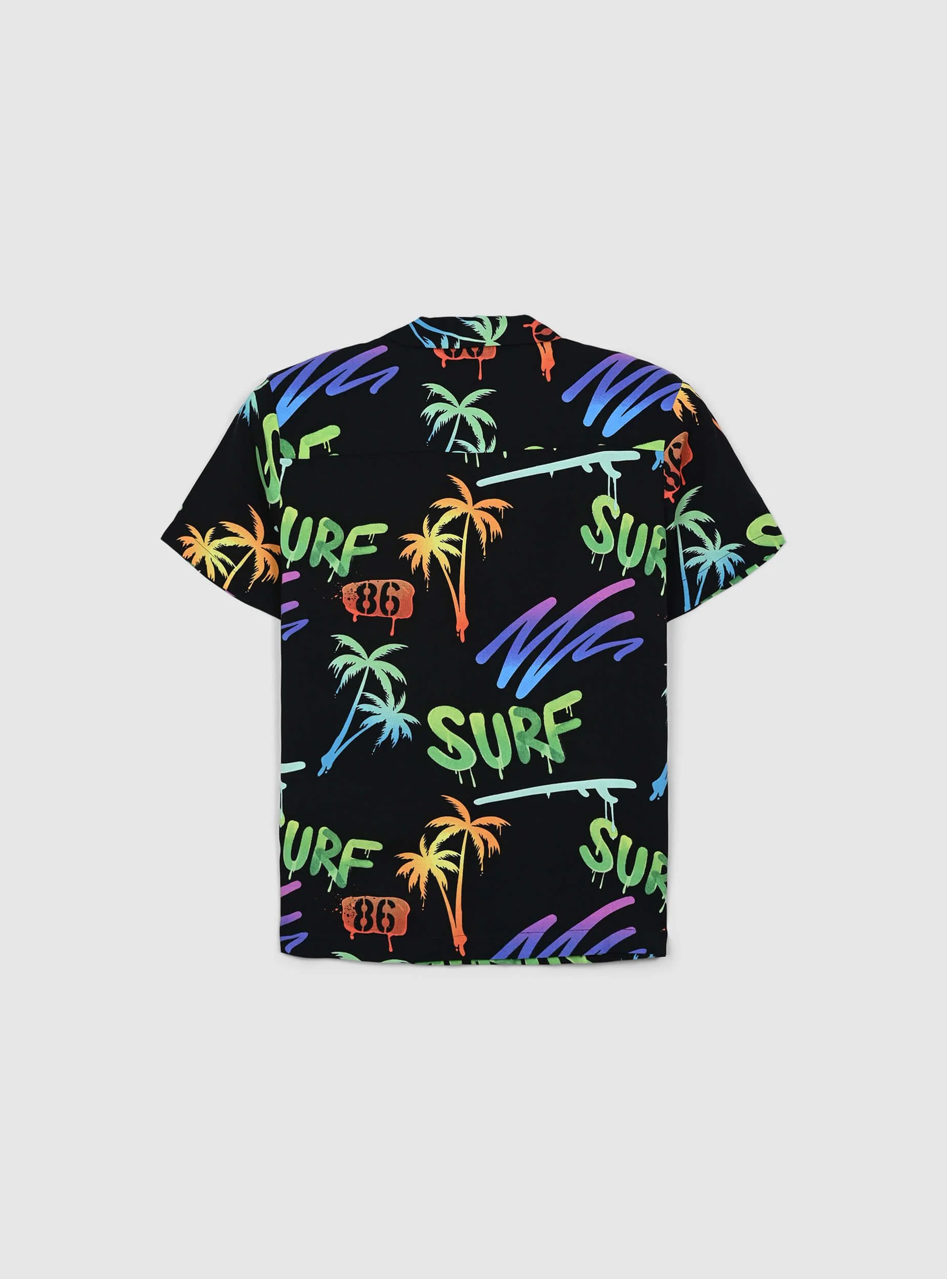 Camicia in viscosa con palme fluo - Image 6