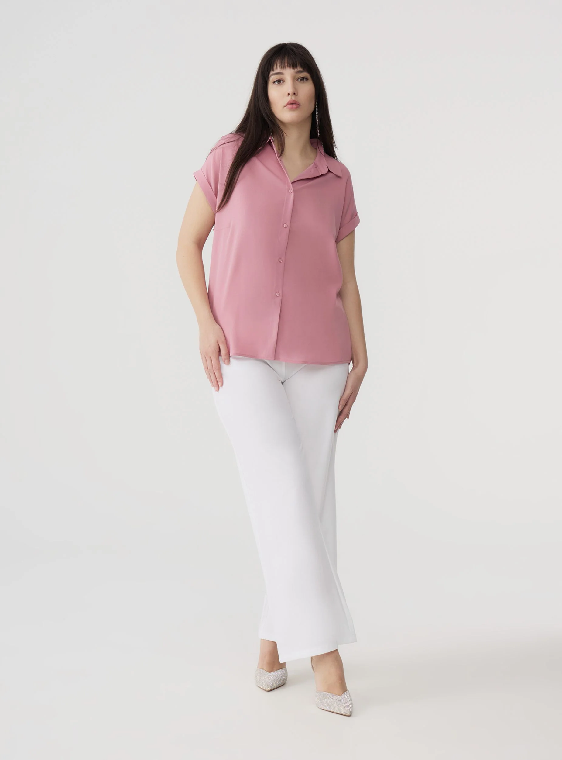 Camicia maniche corte tinta unita