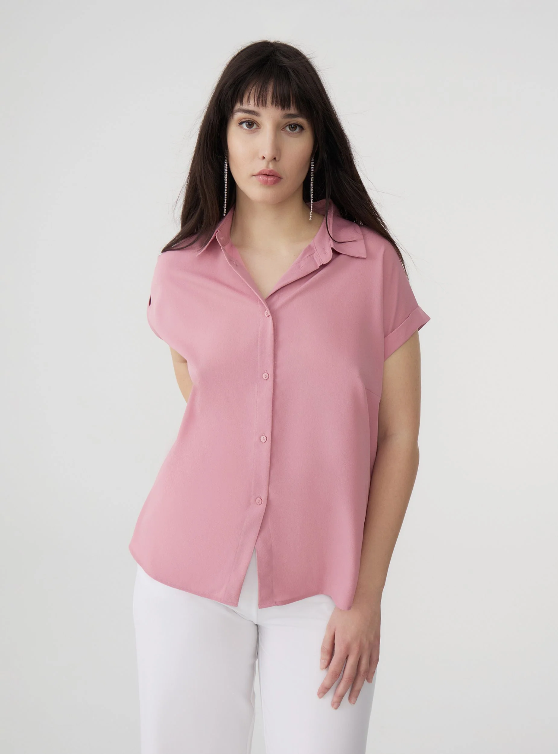 Camicia maniche corte tinta unita - Image 3