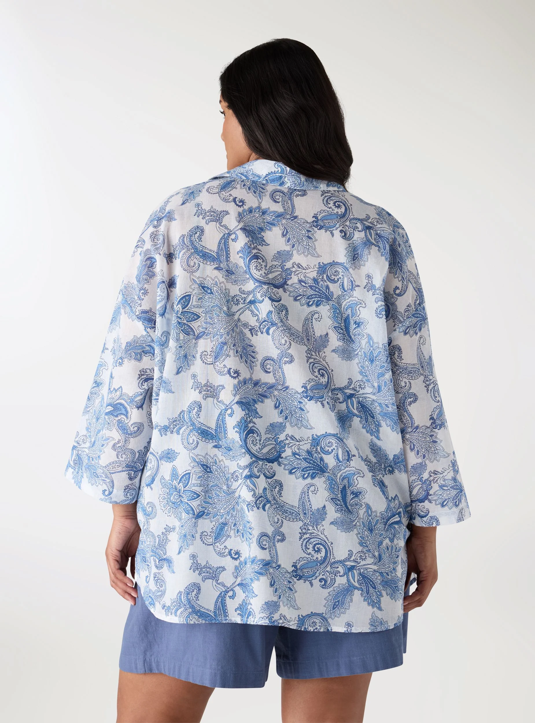 Camicia maxi con stampa paisley - Image 2