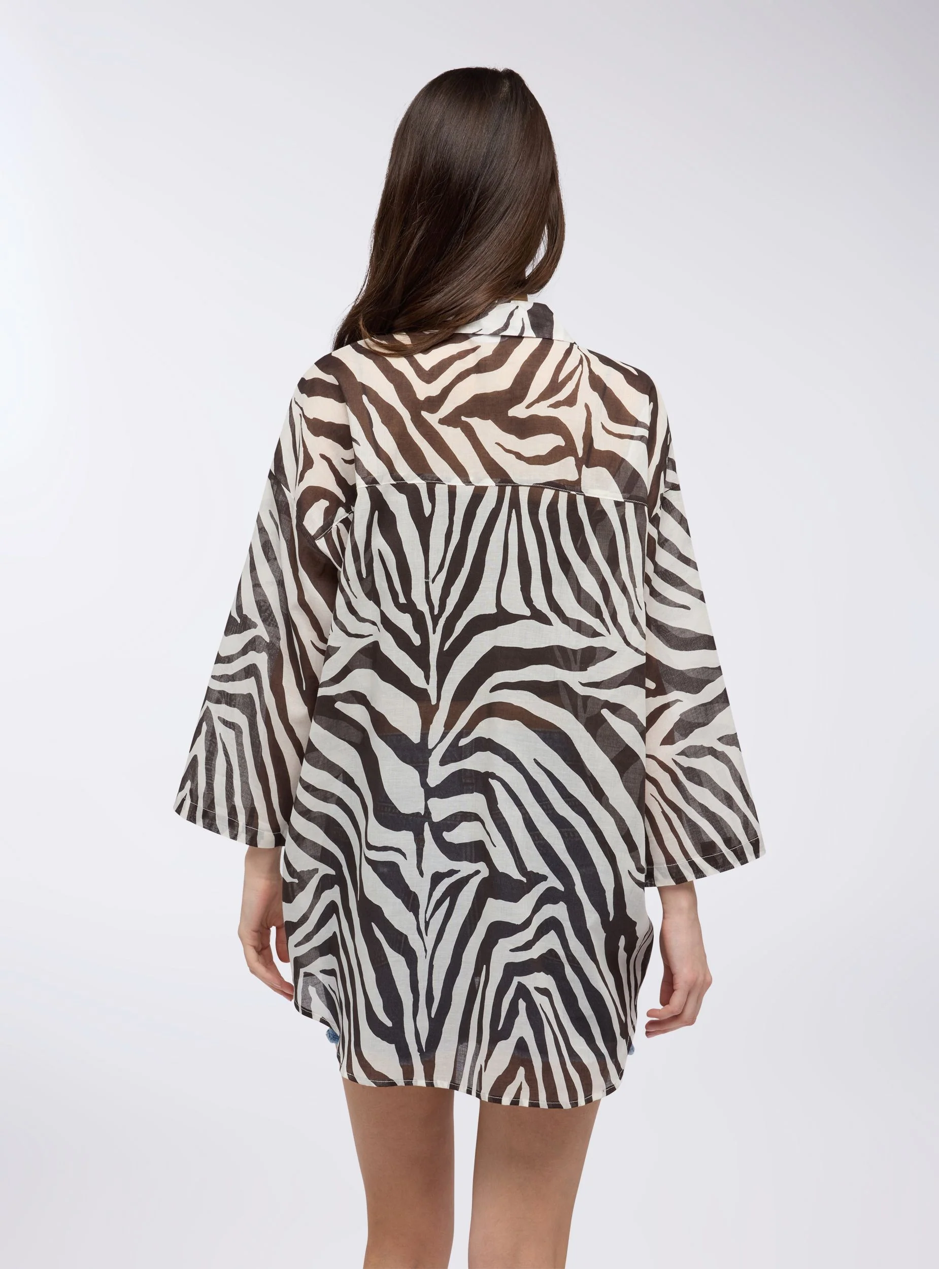 Camicia maxi fantasia zebrata - Image 4