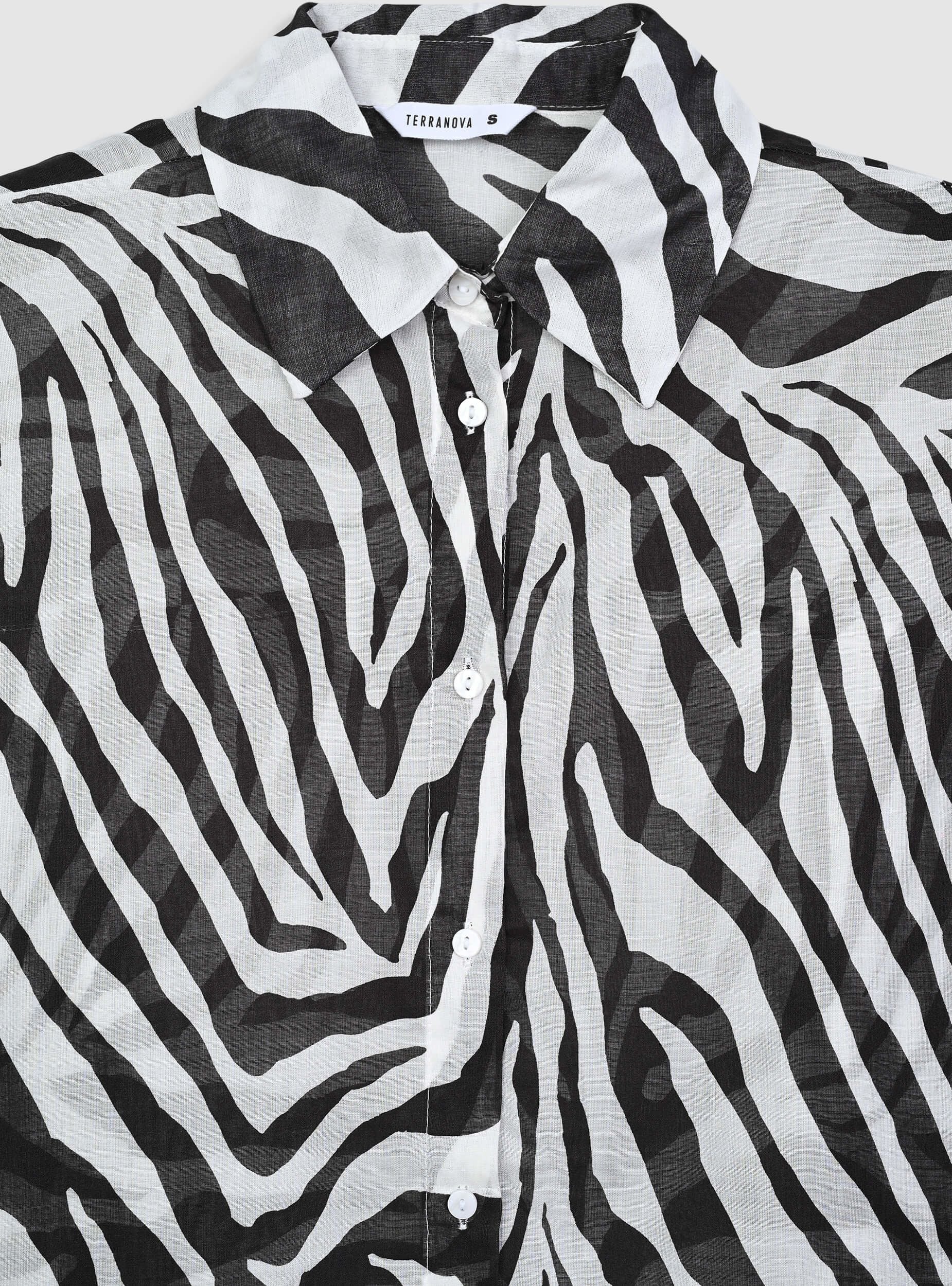 Camicia maxi fantasia zebrata - Image 6