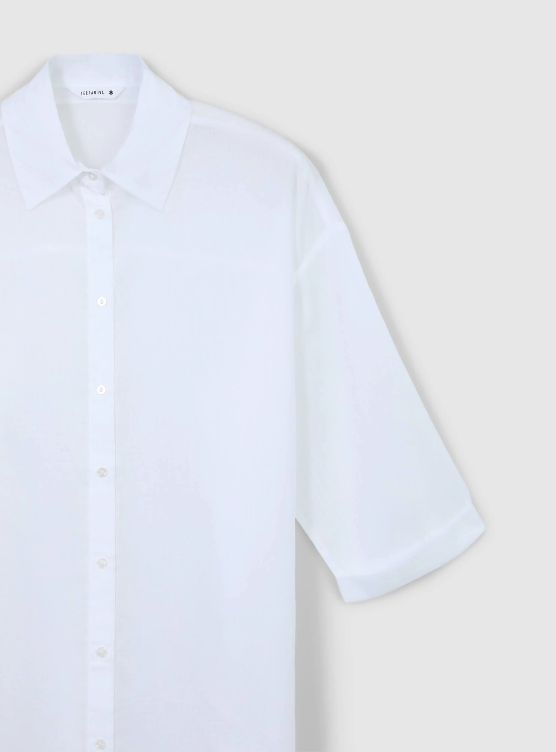 Camicia maxi tinta unita - Image 7
