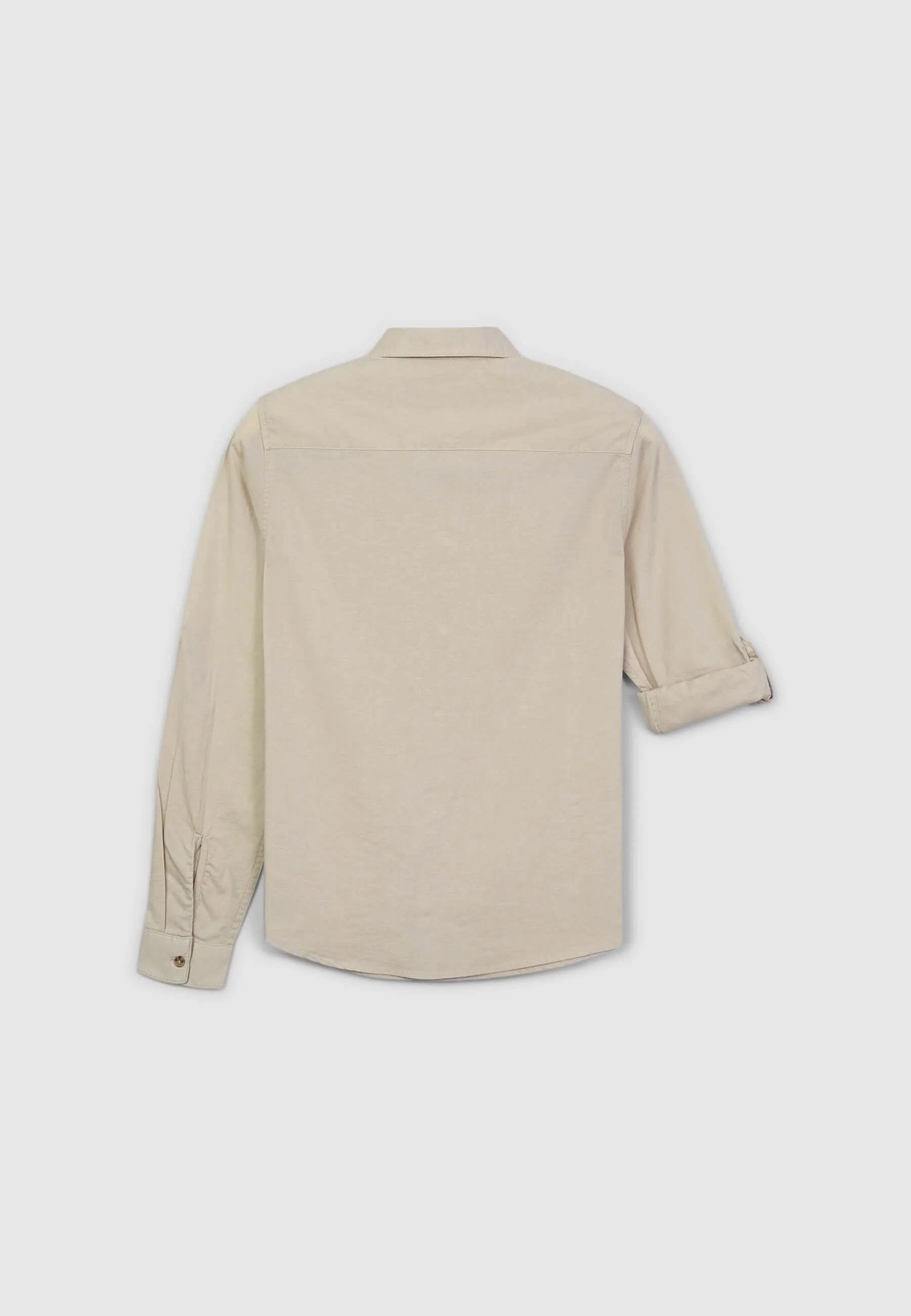 Camicia misto lino maniche roll-up - Image 4