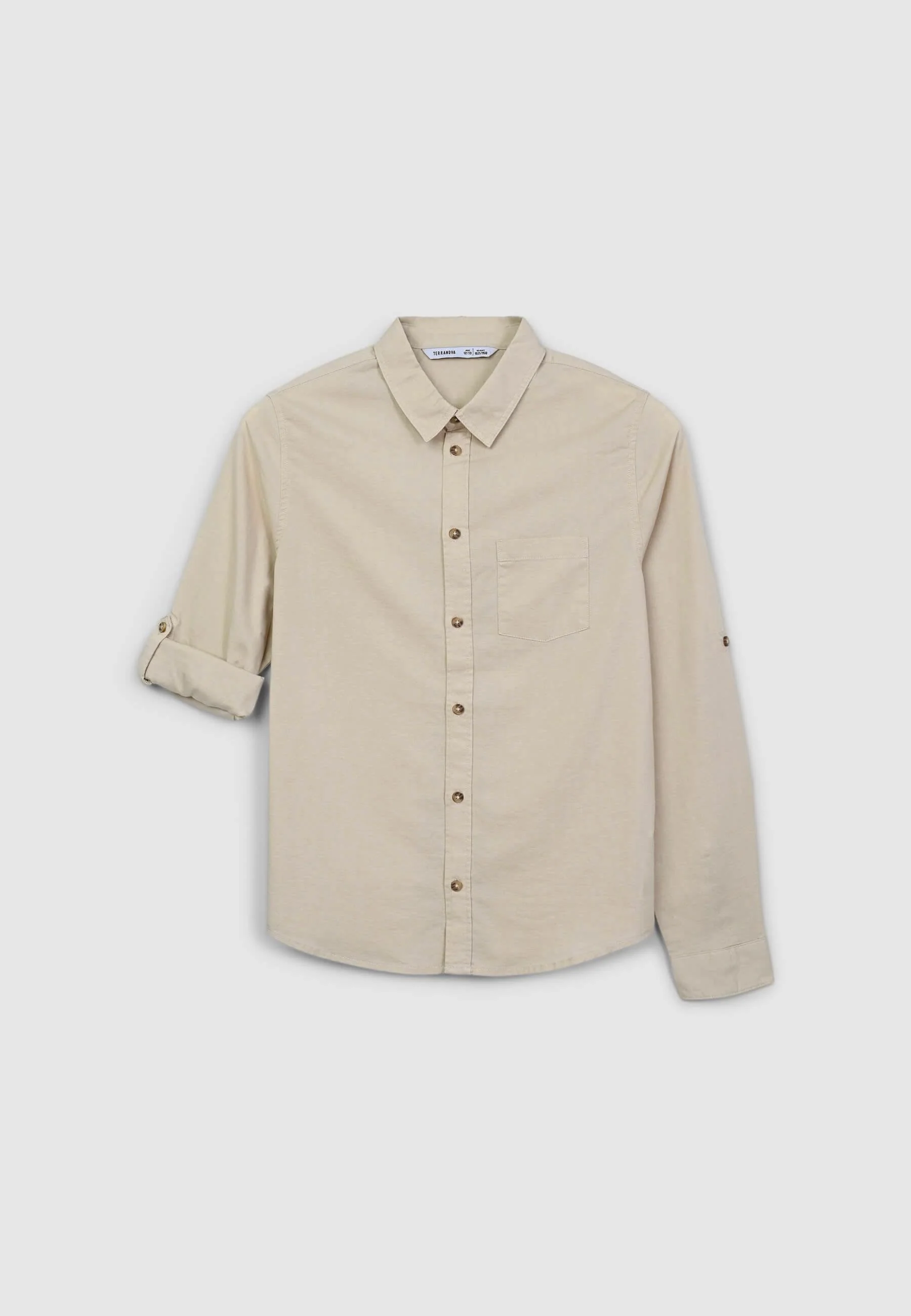 Camicia misto lino maniche roll-up - Image 5