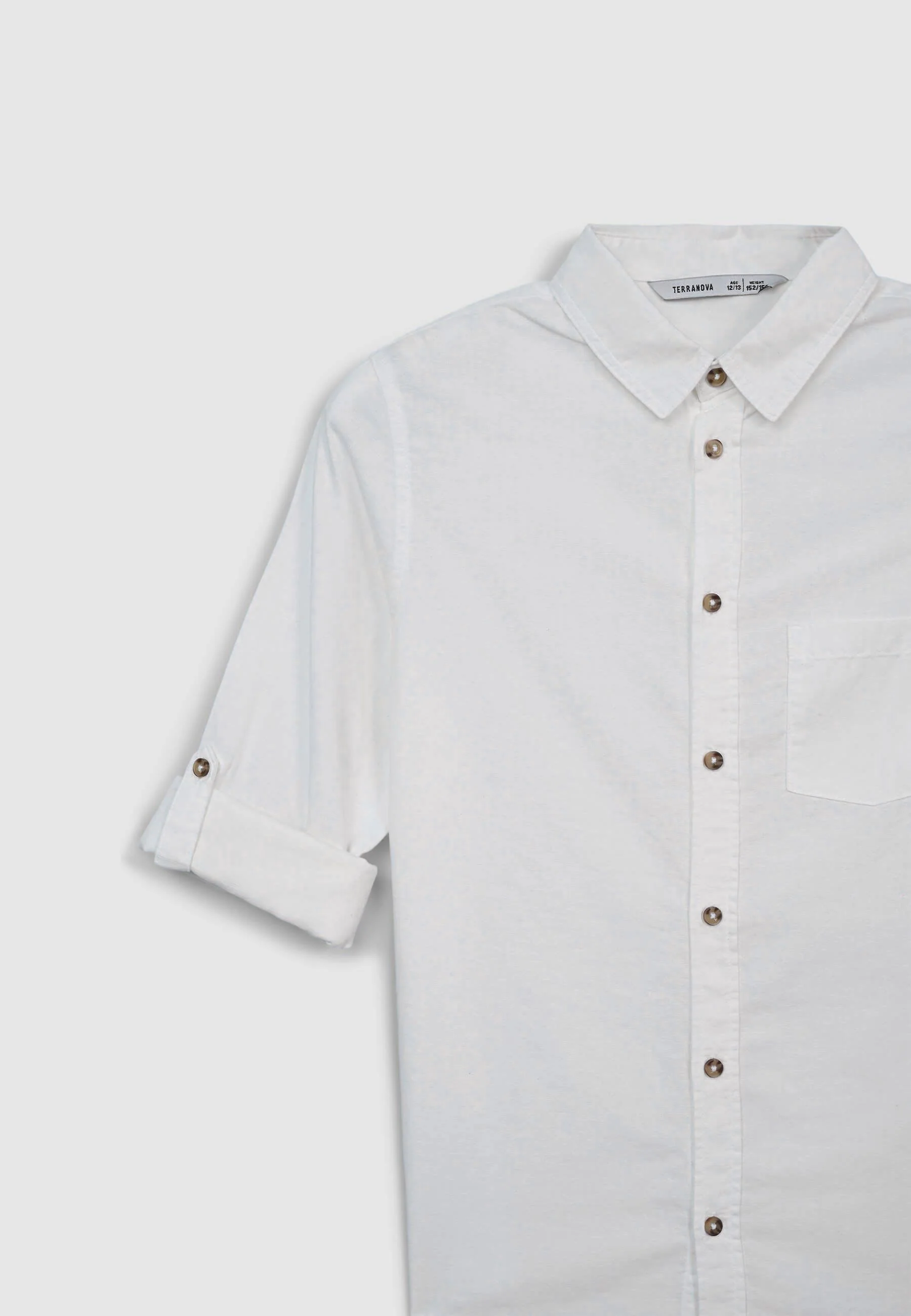 Camicia misto lino maniche roll-up - Image 6