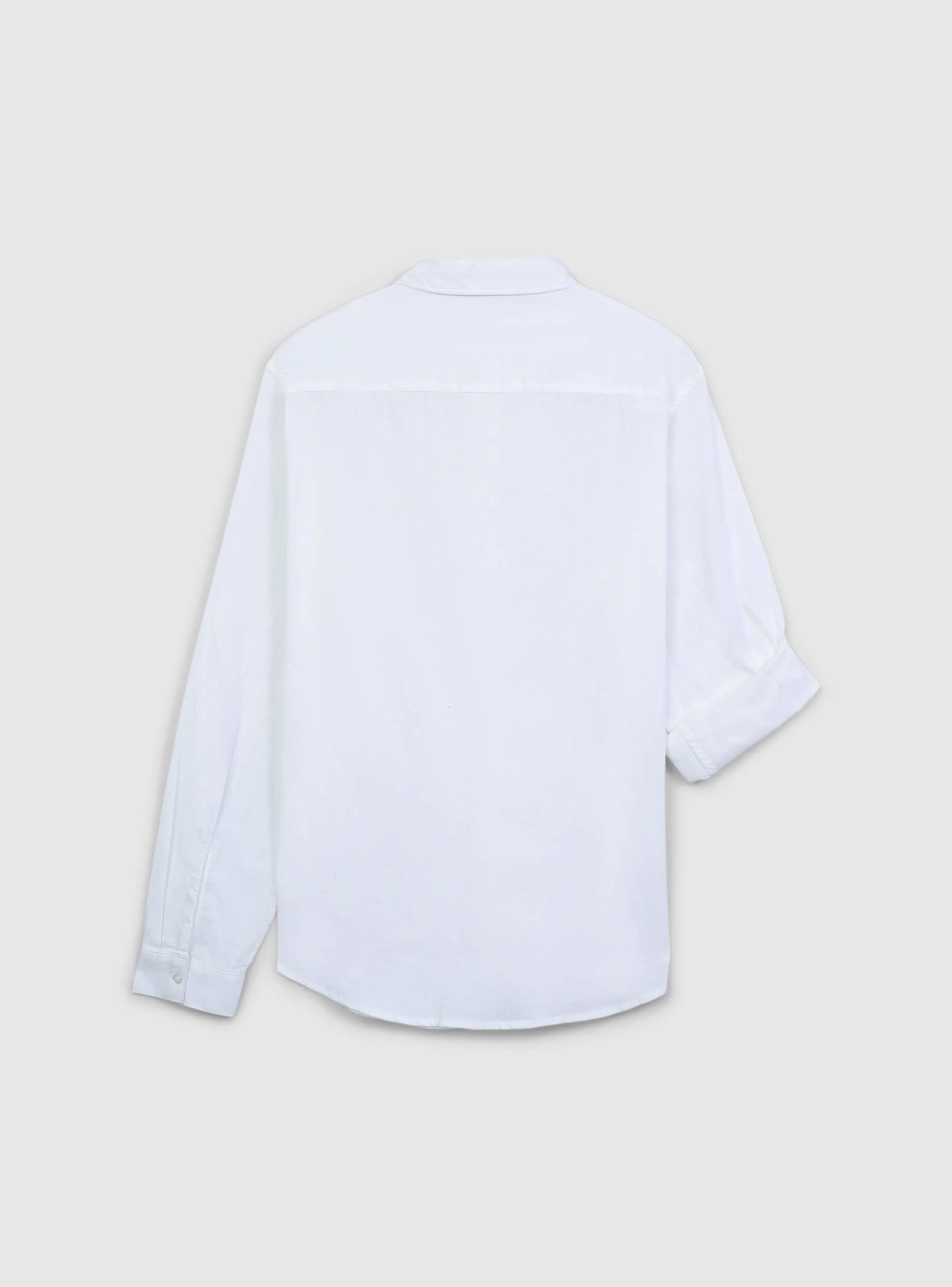 Camicia misto lino tinta unita - Image 4