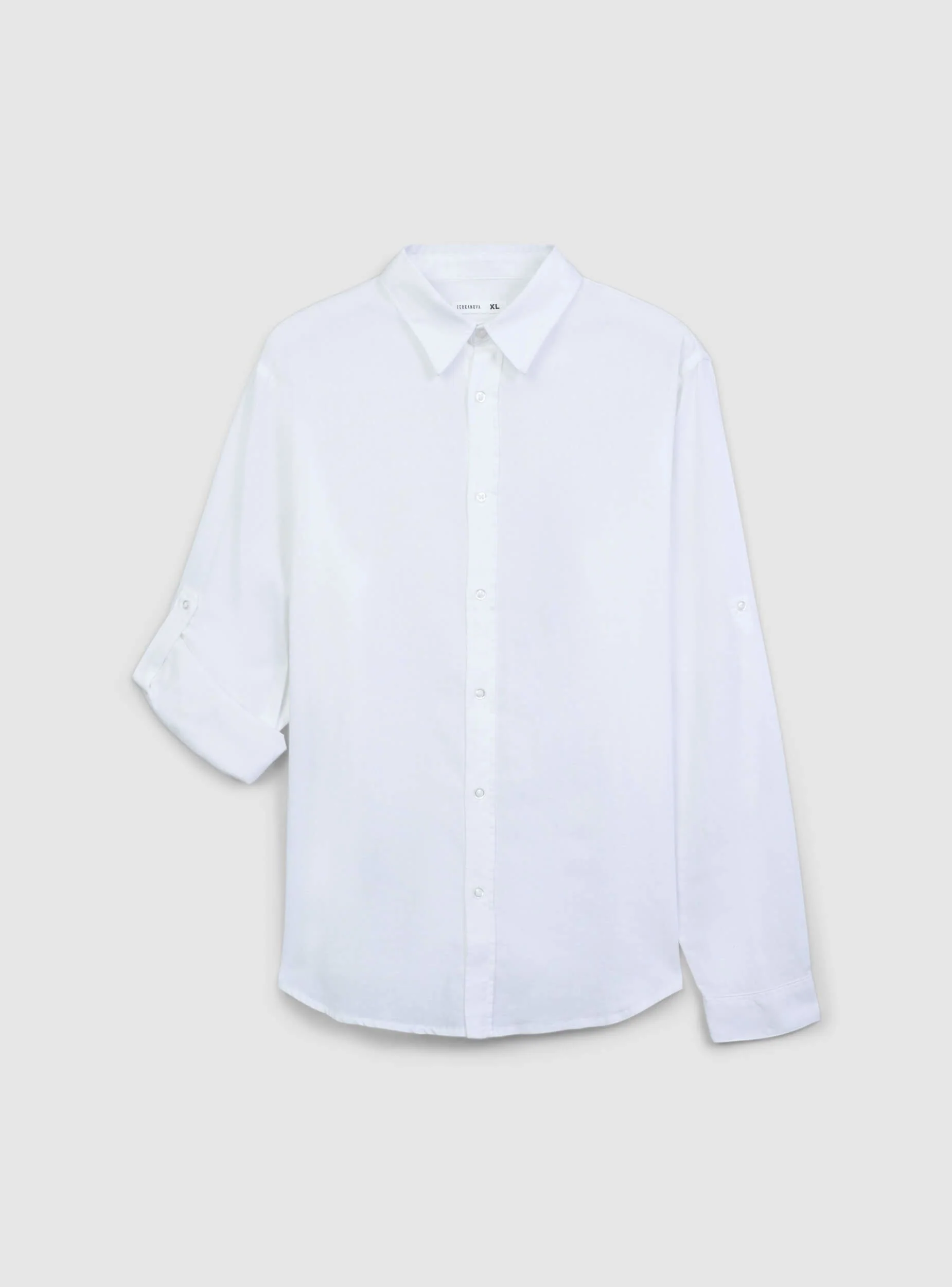 Camicia misto lino tinta unita - Image 6