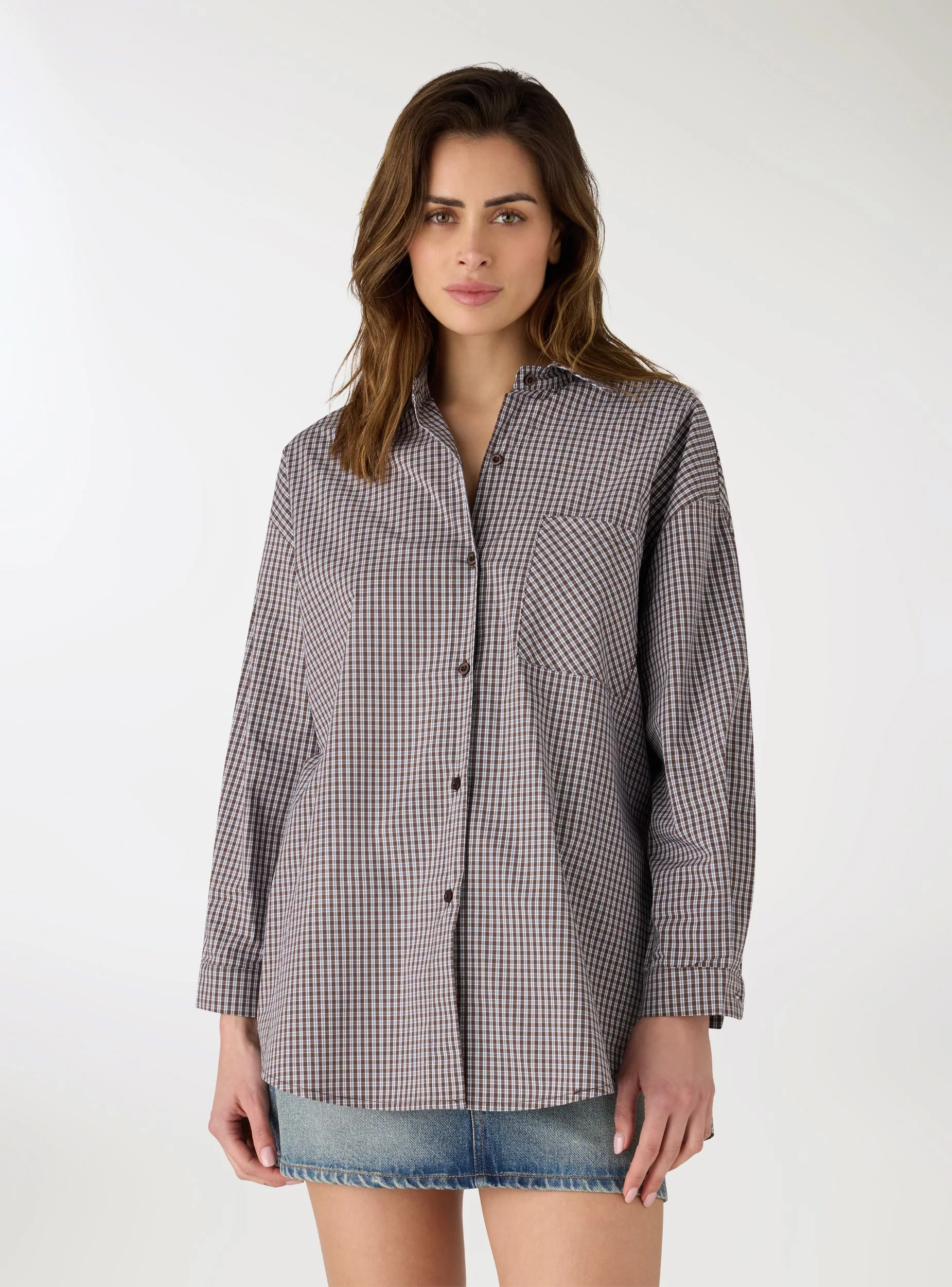 Camicia over a quadretti con taschino - Image 2