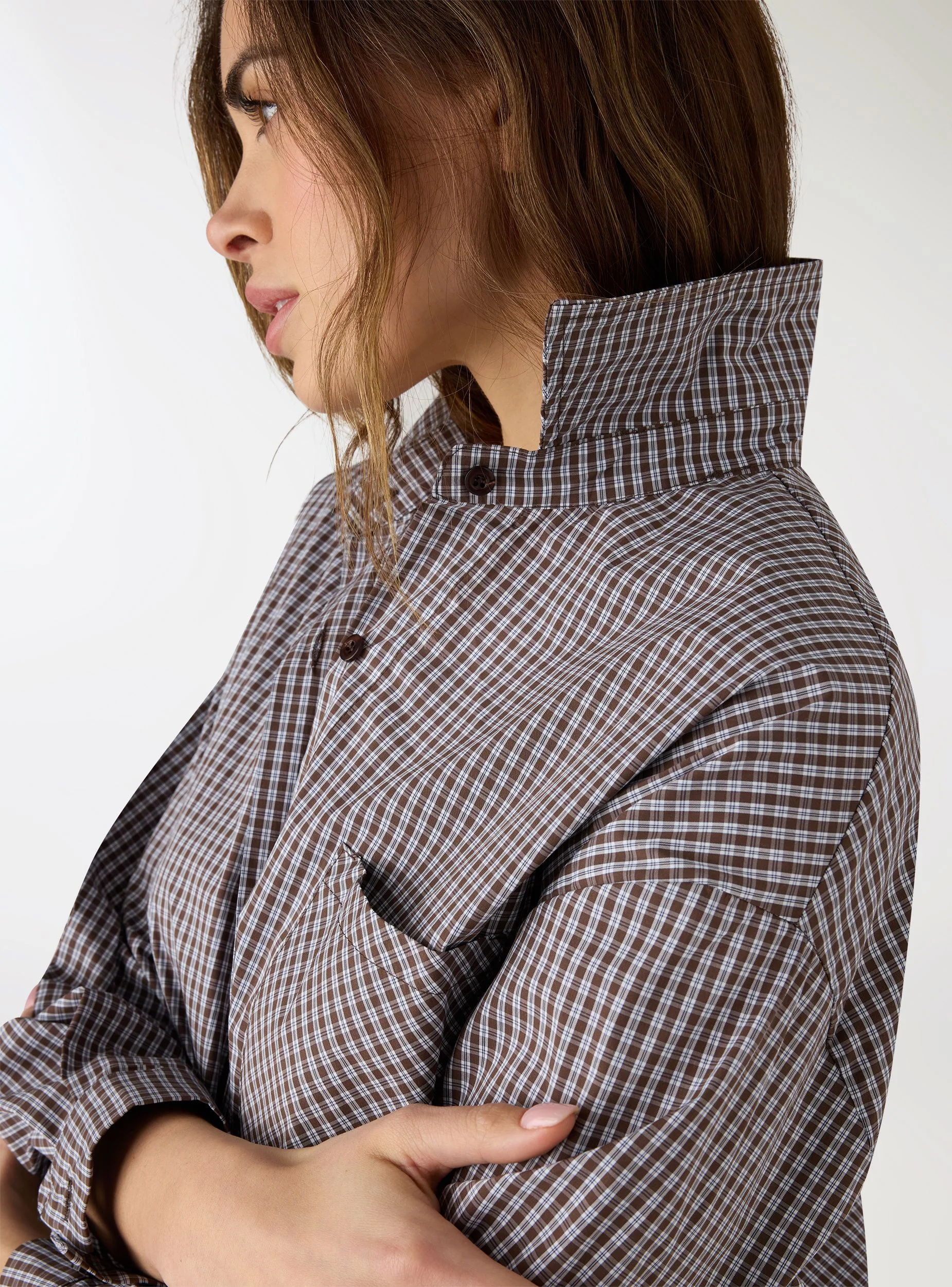 Camicia over a quadretti con taschino - Image 4