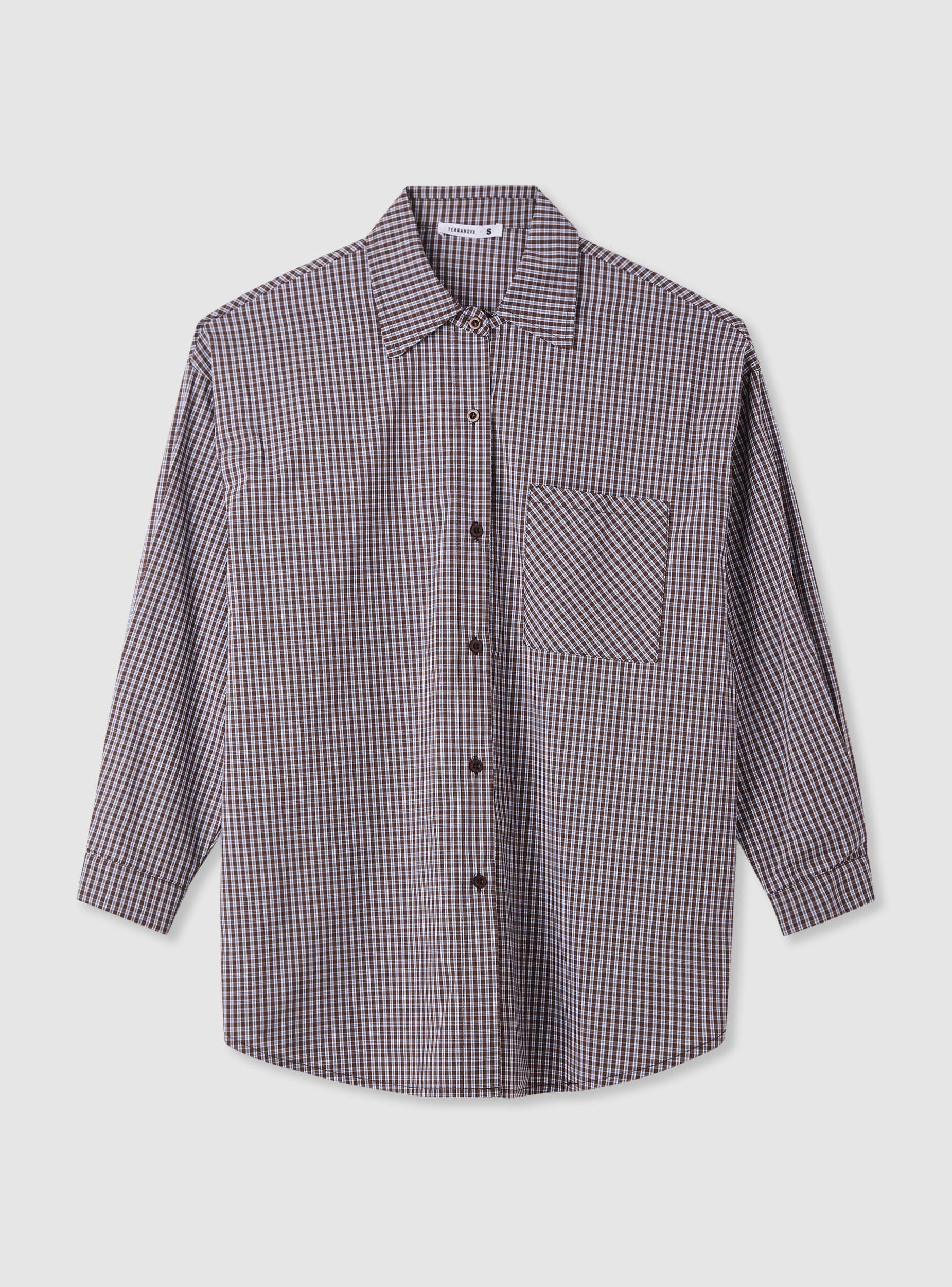 Camicia over a quadretti con taschino - Image 5