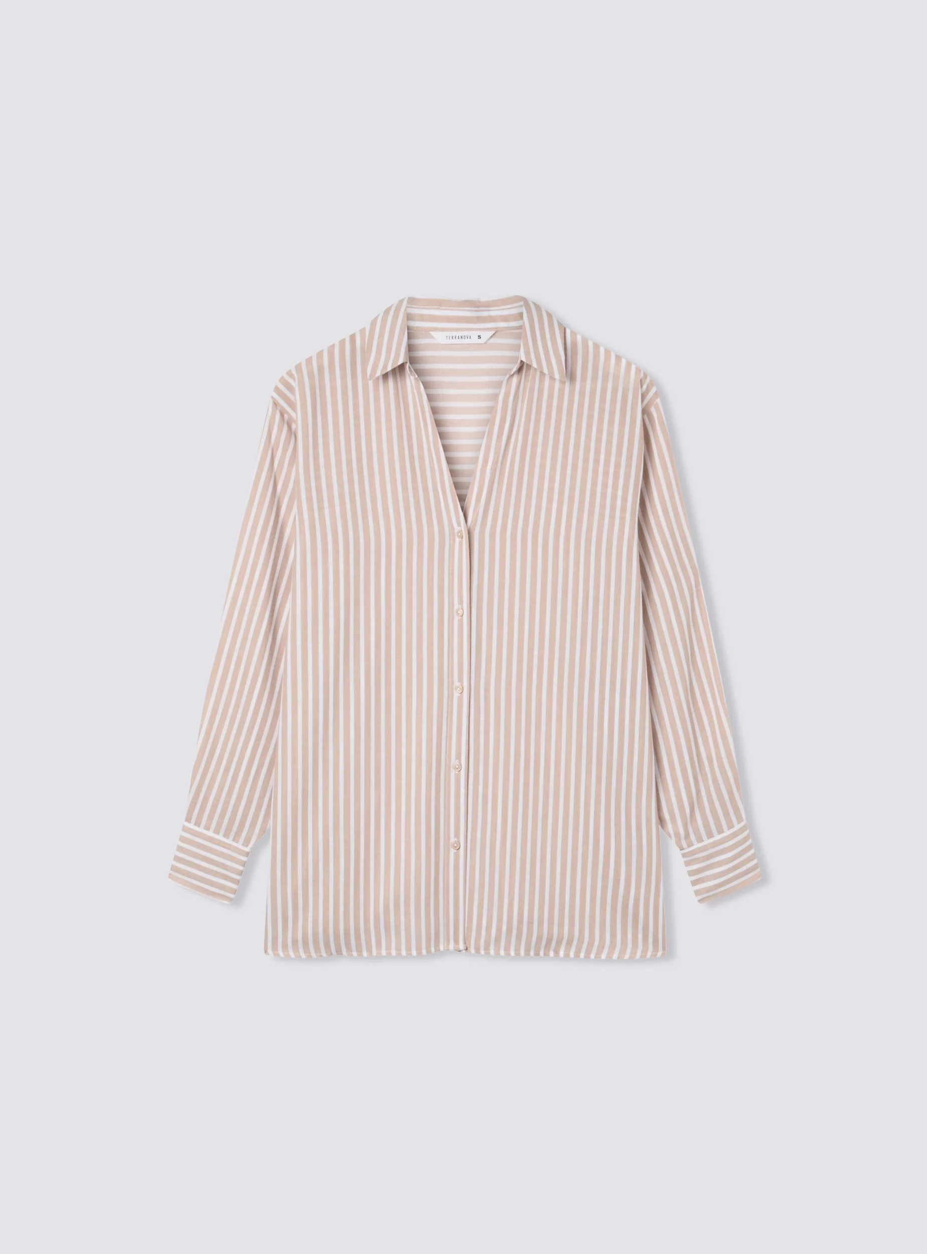 Camicia over a righe tessuto leggero - Image 6