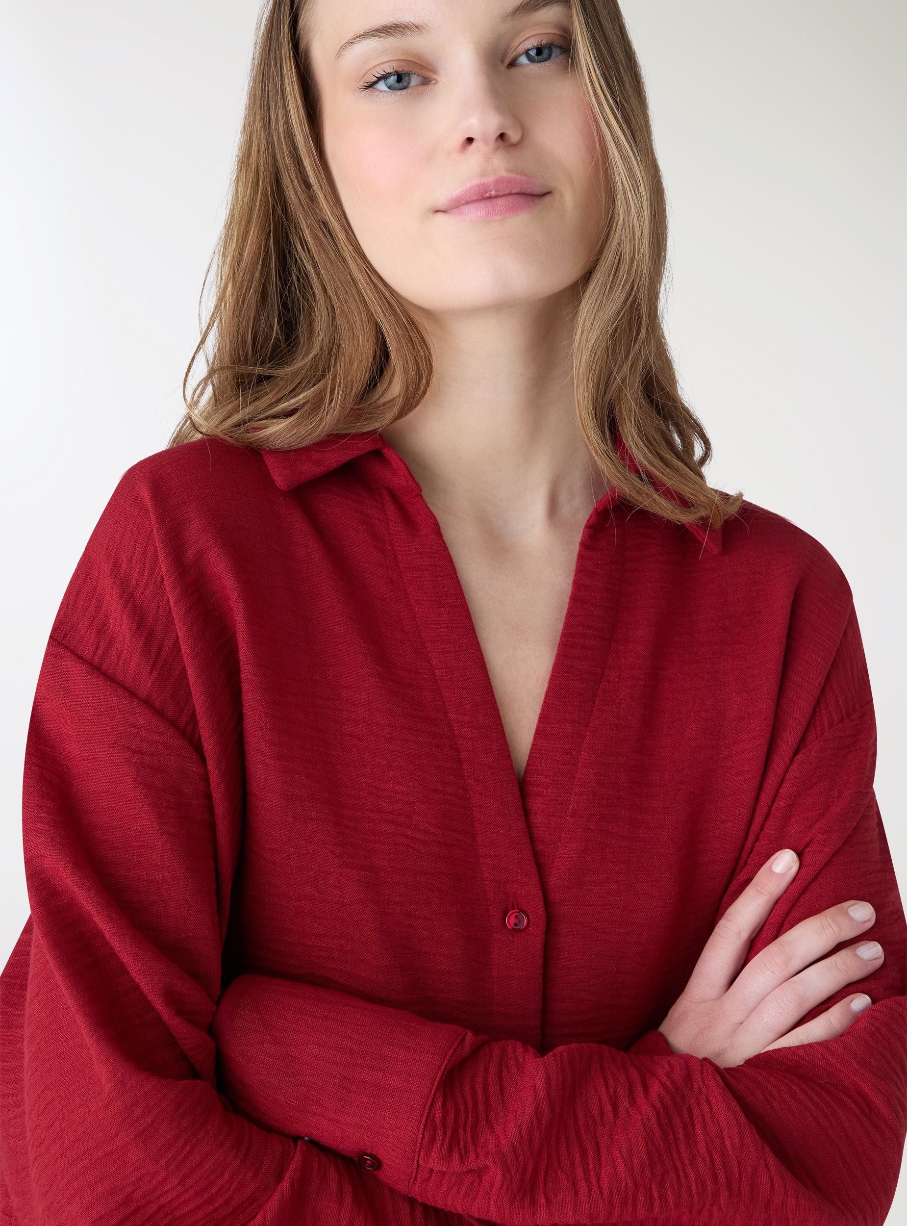 Camicia over effetto lino - Image 2