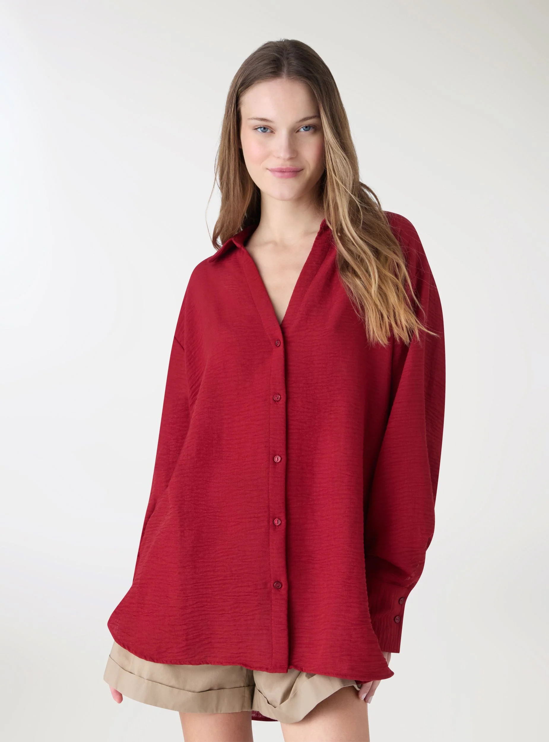 Camicia over effetto lino - Image 3