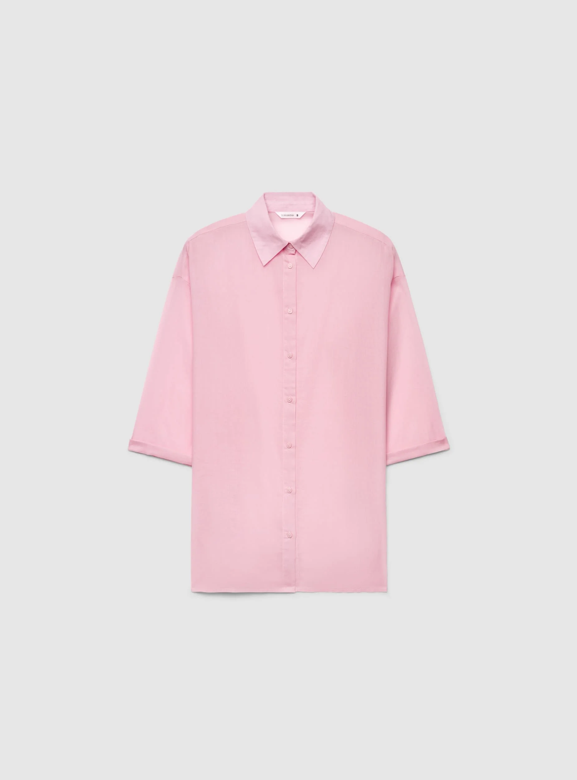 Camicia oversize a tinta unita