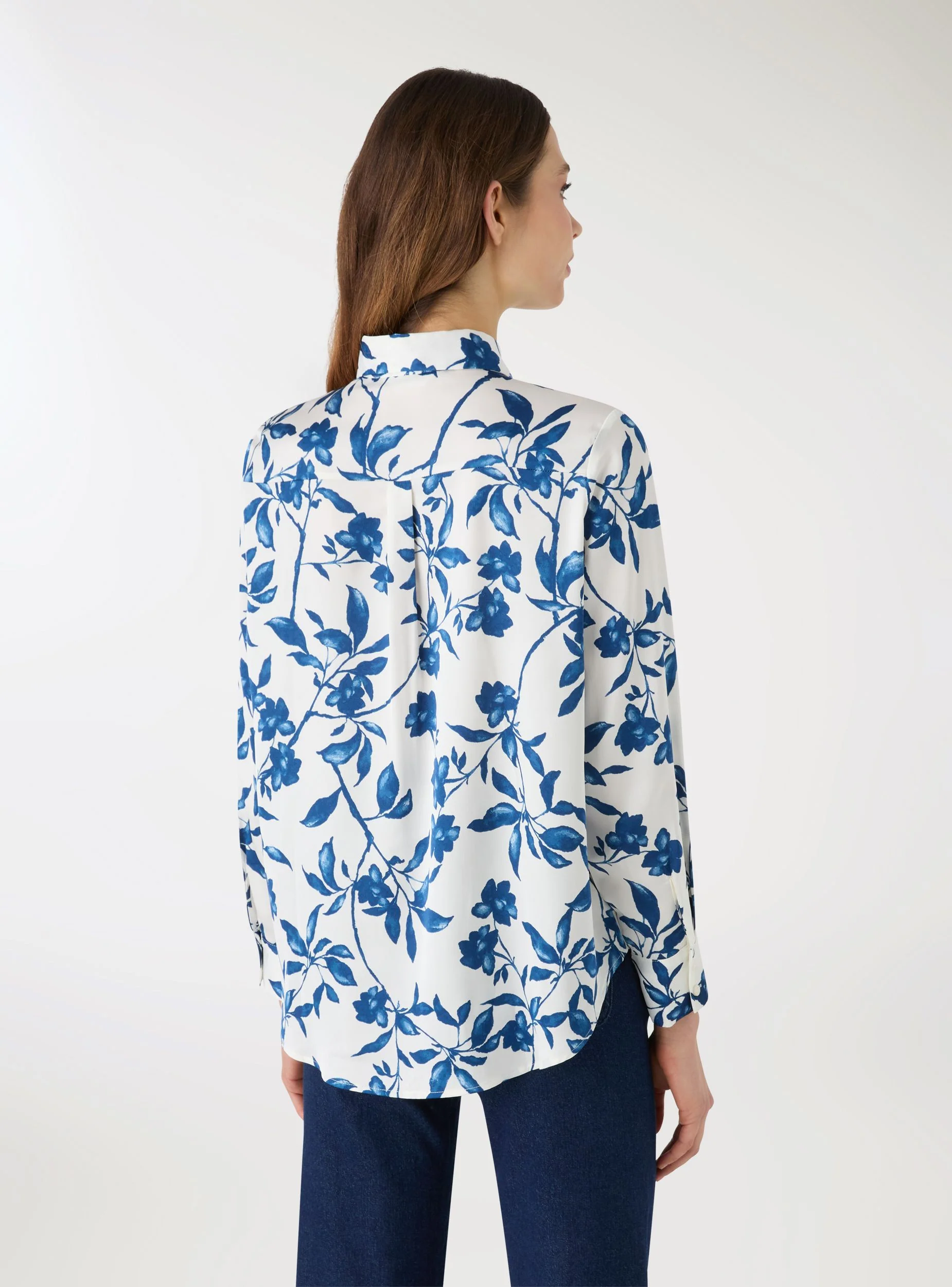 Camicia oversize con stampa floreale satin - Image 3