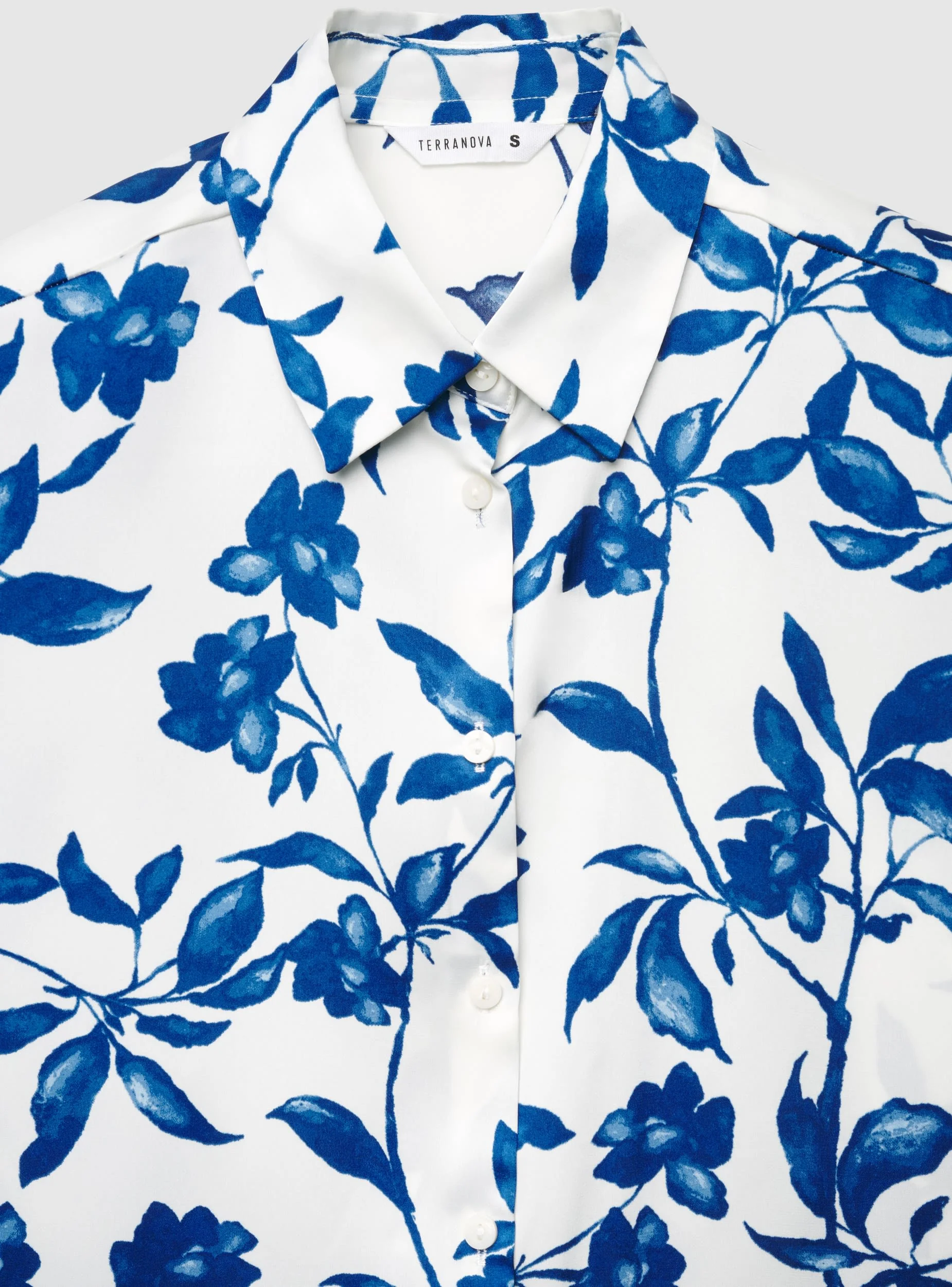 Camicia oversize con stampa floreale satin - Image 7