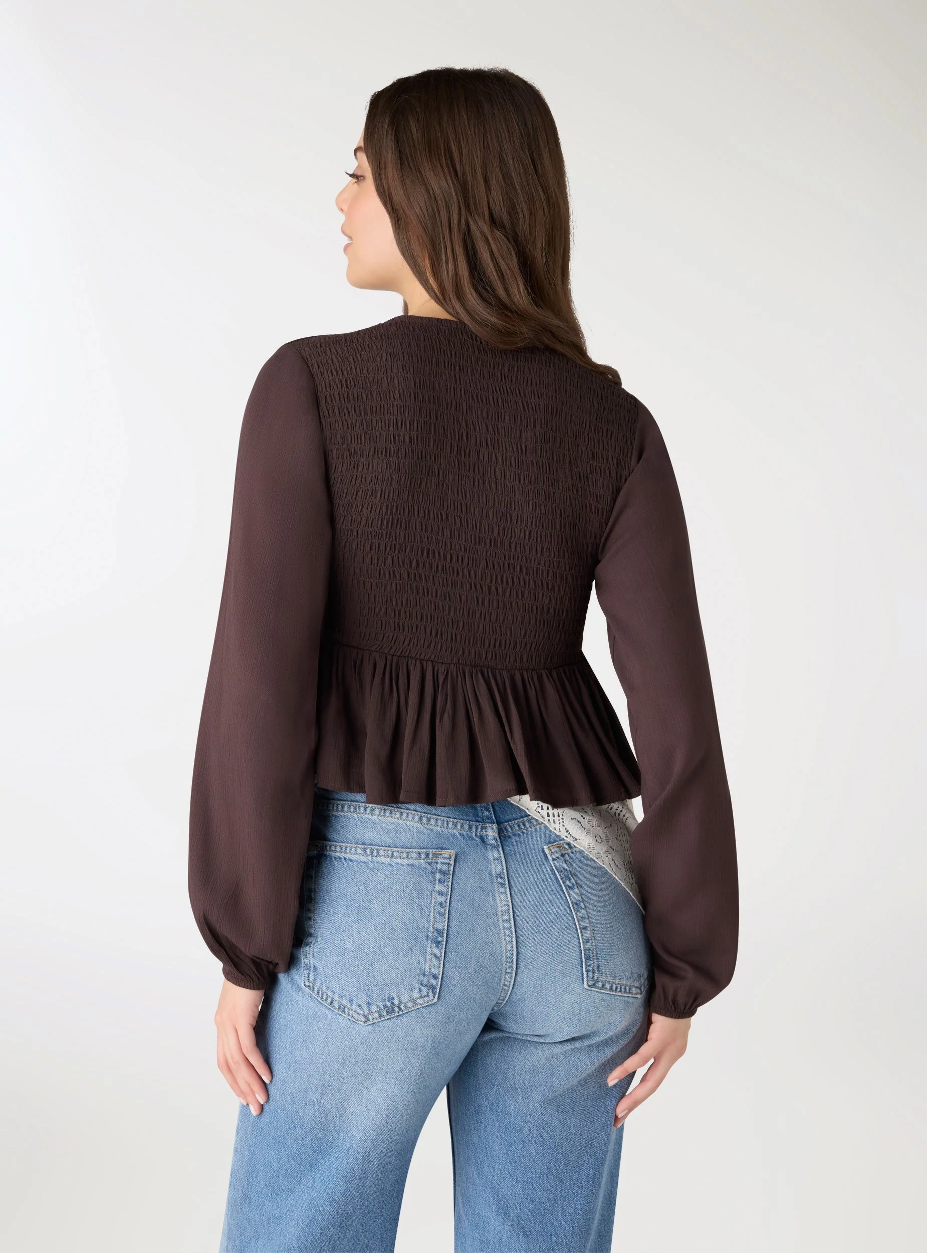 Camicia peplum con corpino arricciato - Image 4