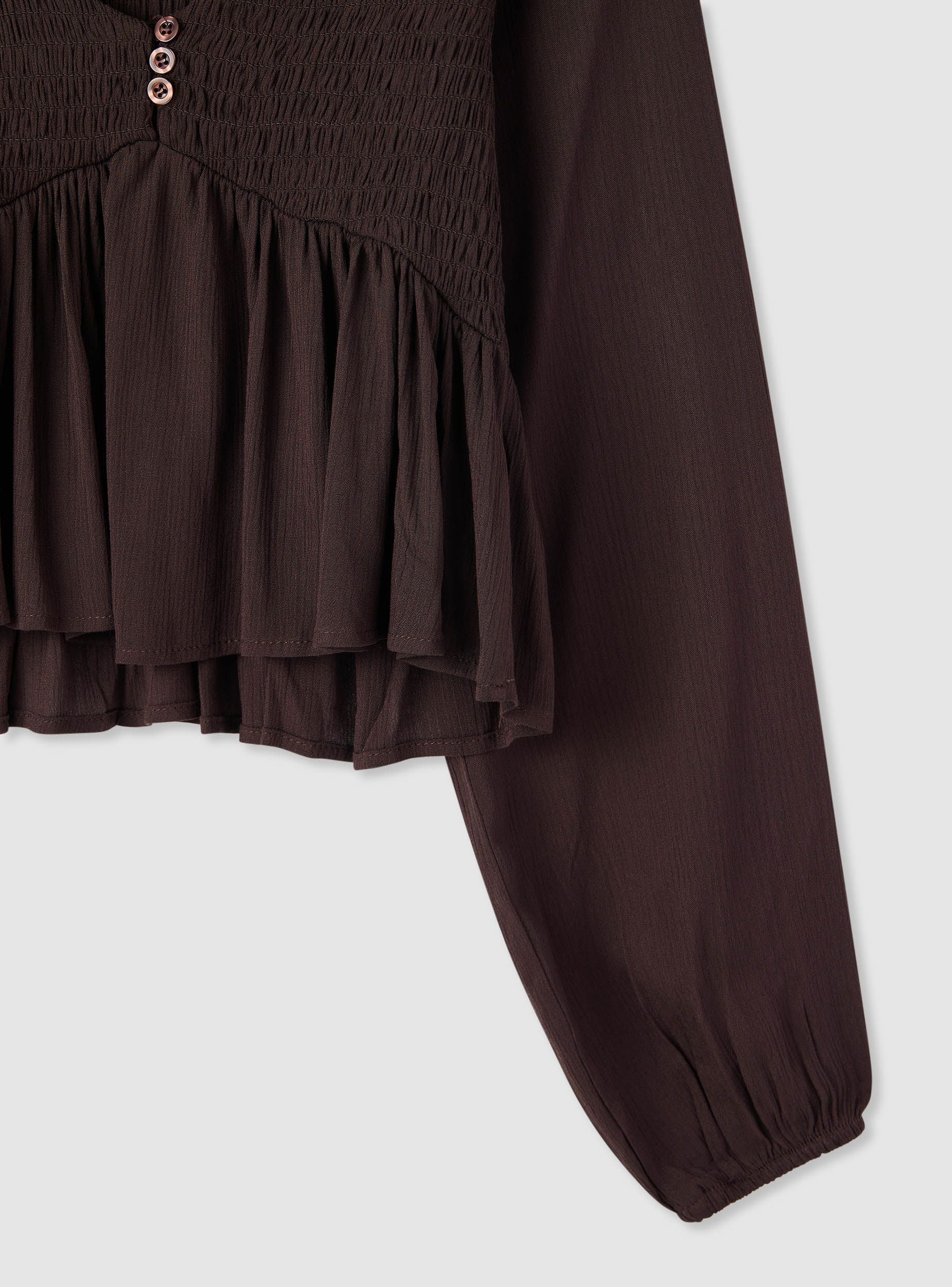 Camicia peplum con corpino arricciato - Image 5