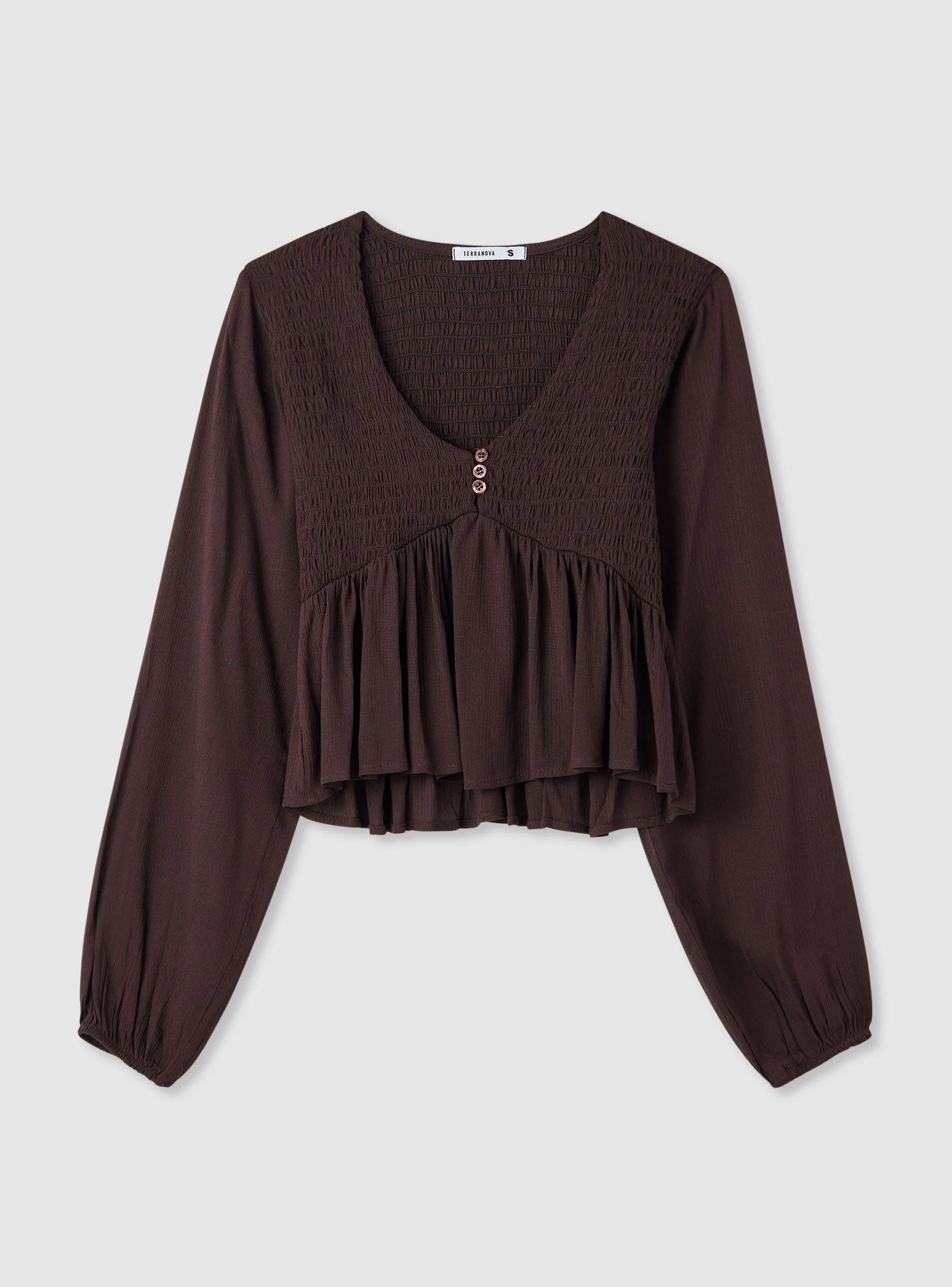 Camicia peplum con corpino arricciato - Image 6