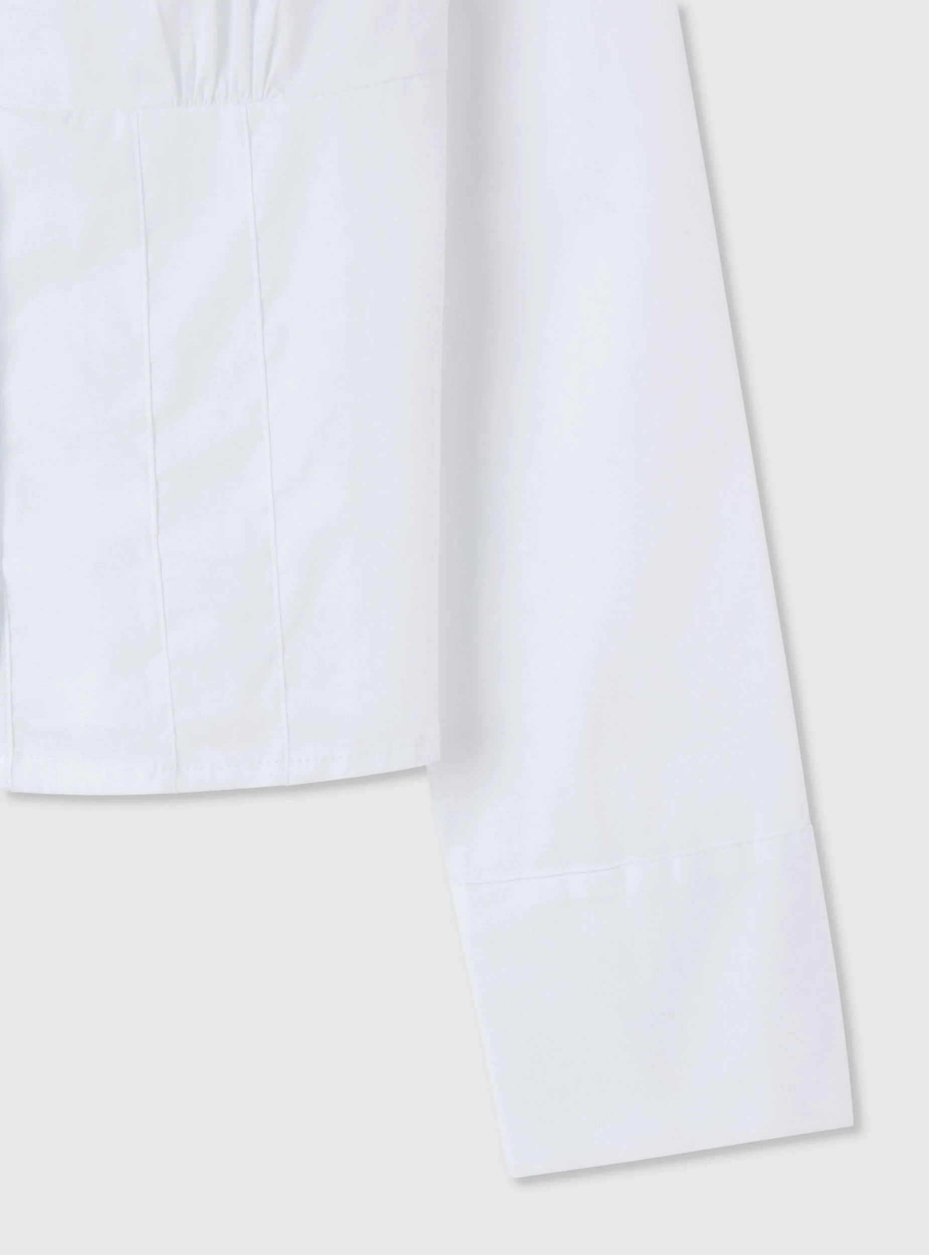 Camicia popeline con corsetto a tinta unita - Image 6