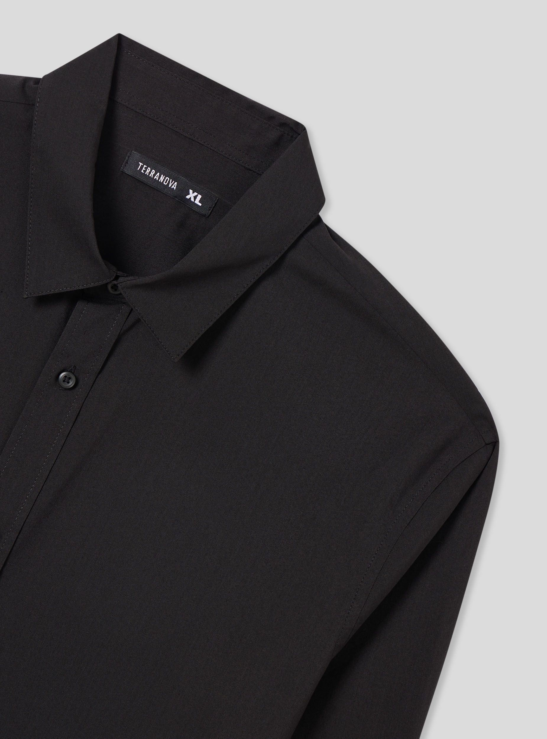 Camicia popeline stretch tinta unita - Image 6