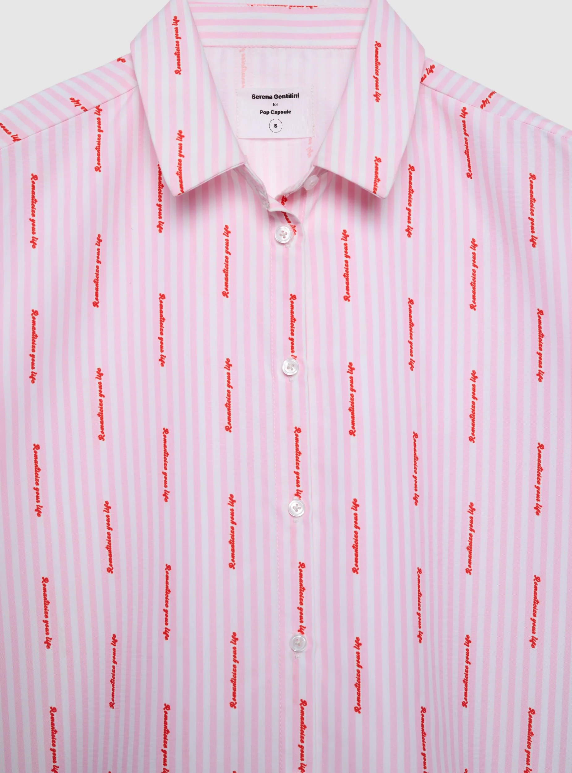Camicia regular a righe con scritta TRNPOPLAB - Image 6