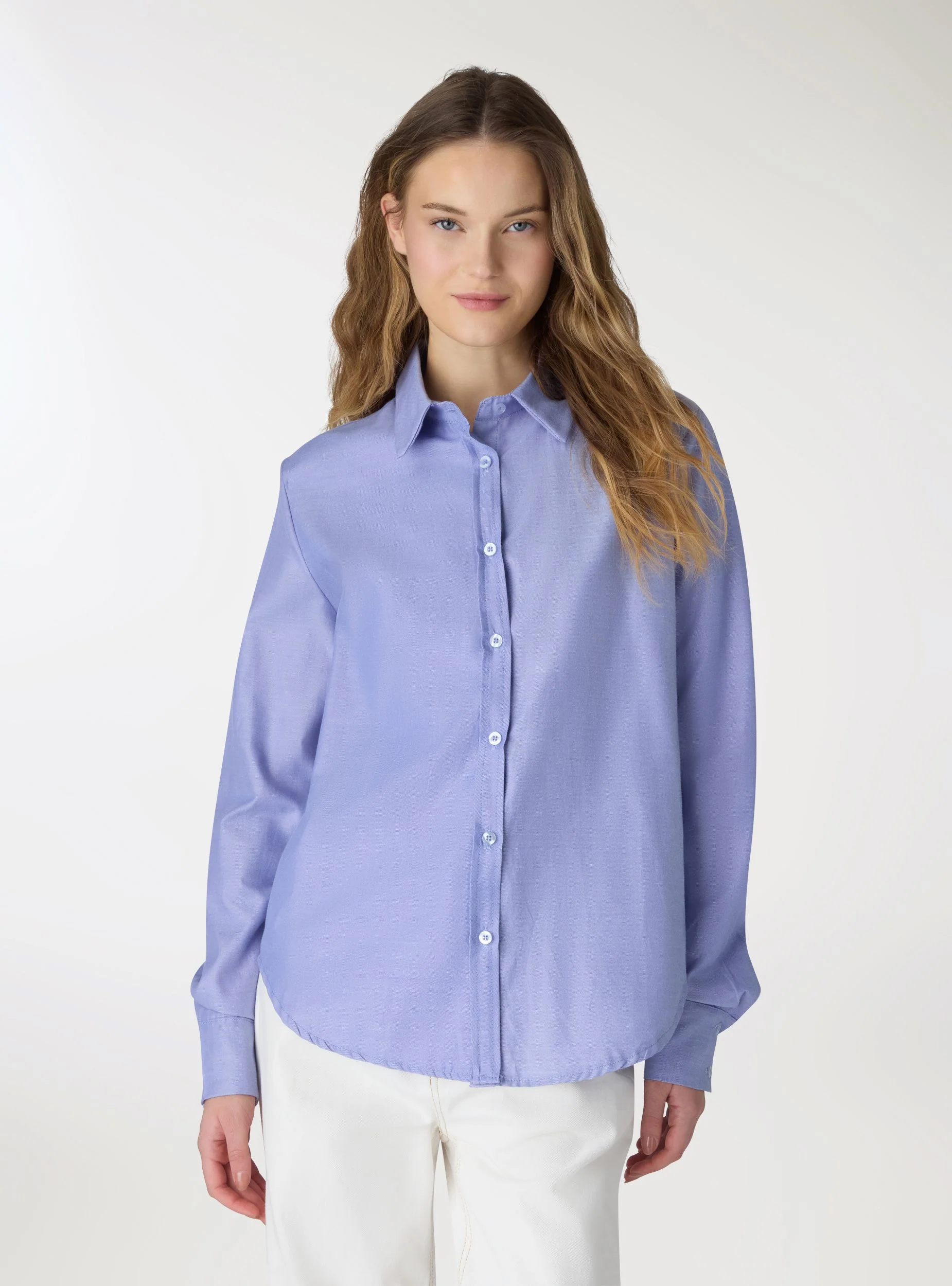 Camicia regular oxford a tinta unita - Image 2